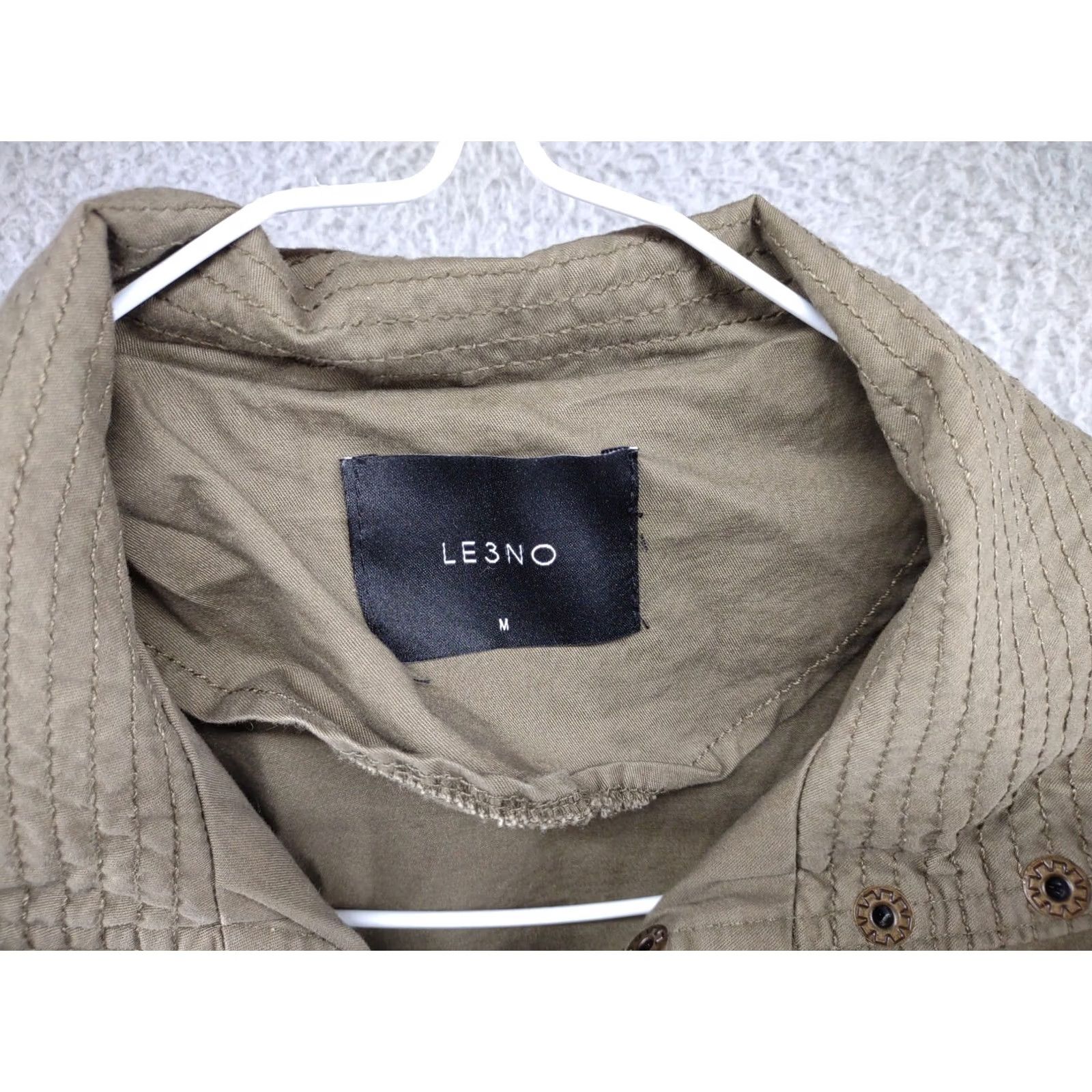 Vintage Le3no Green Full Zip Jacket Women's Medium Military Style Outdoor Safari Size M / US 6-8 / IT 42-44 - 4 Thumbnail