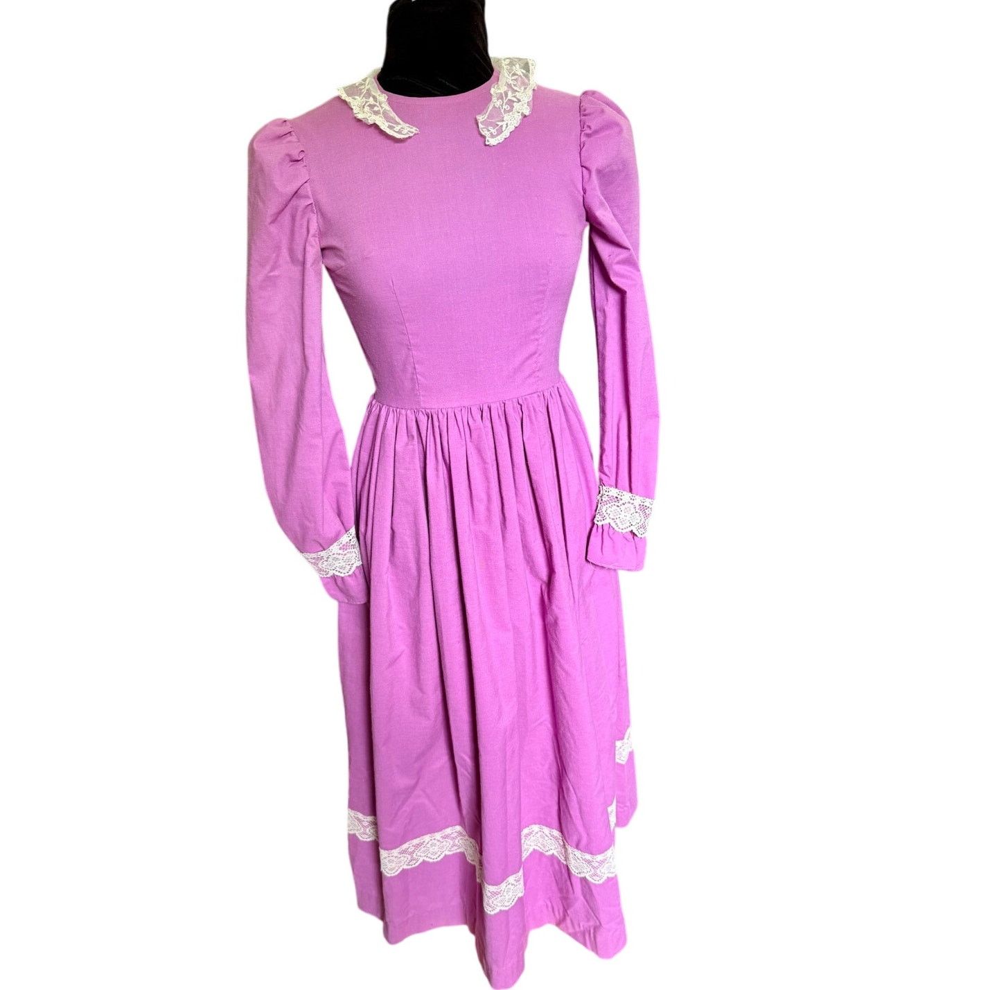 Vintage Vintage 60's Handmade Orchid Purple Maxi Prairie Dress XS Size XS / US 0-2 / IT 36-38 - 1 Thumbnail
