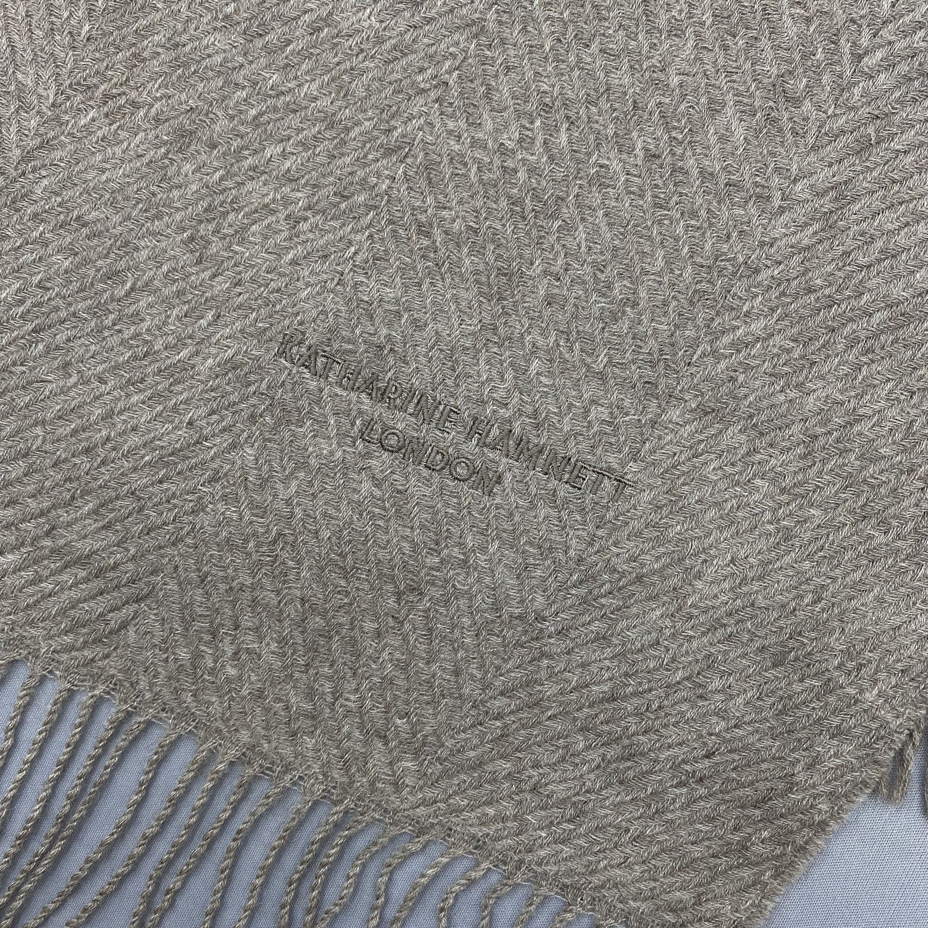 Katharine Hamnett London Vintage Katherine Hamnett Scarf Muffler Fringe Wool Scarves Size ONE SIZE - 5 Thumbnail