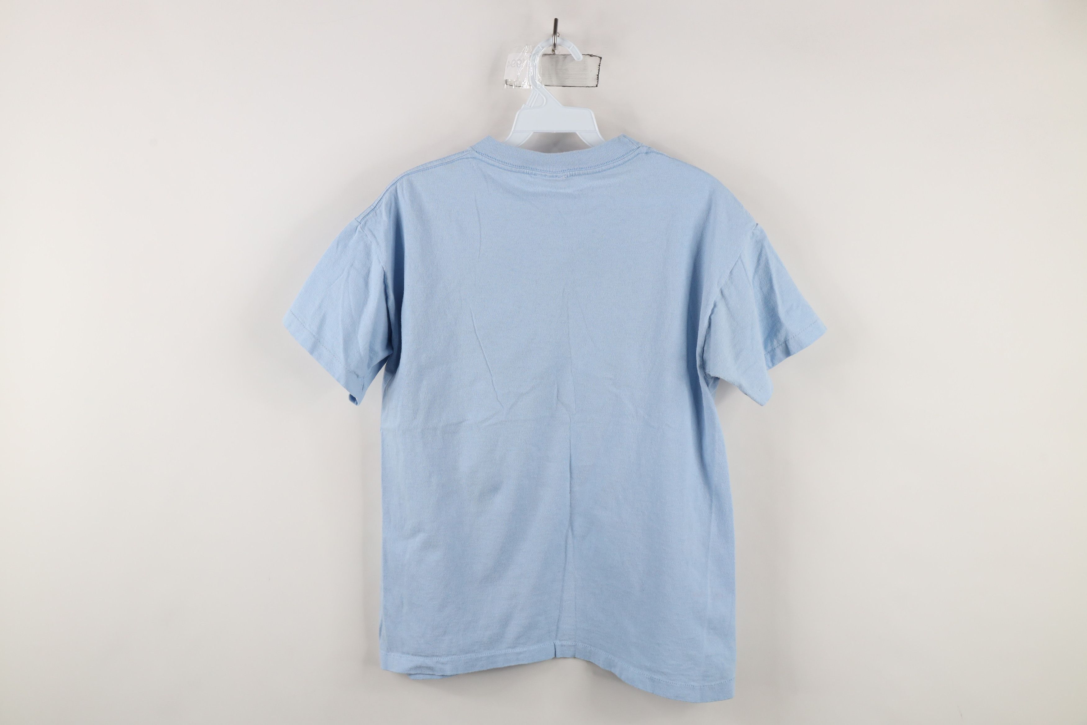 Guess × Vintage Vintage 90s Guess Heart Flower T-Shirt Blue Cotton USA Size M / US 6-8 / IT 42-44 - 10 Thumbnail