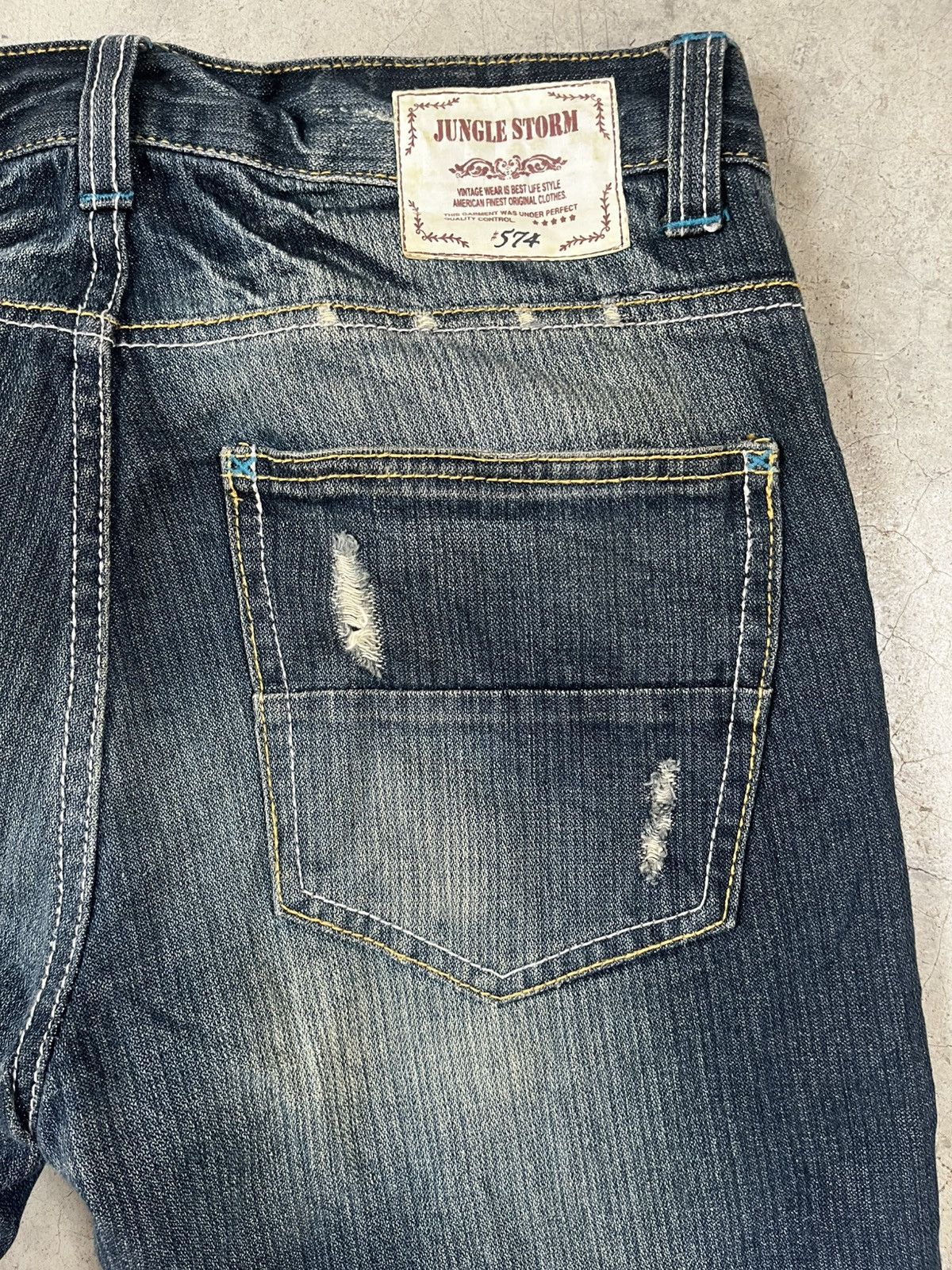 If Six Was Nine distressed denim jungle storm japan Size US 31 - 5 Thumbnail
