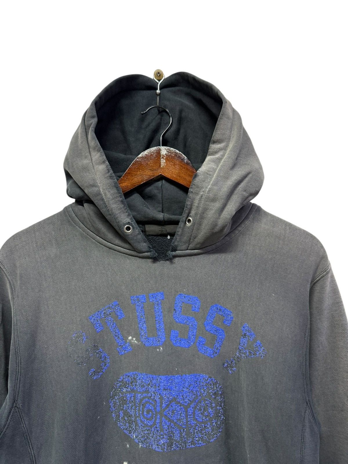 Stussy Thrashed Distressed Stussy Tokyo Hoodie Size US M / EU 48-50 / 2 - 2 Thumbnail