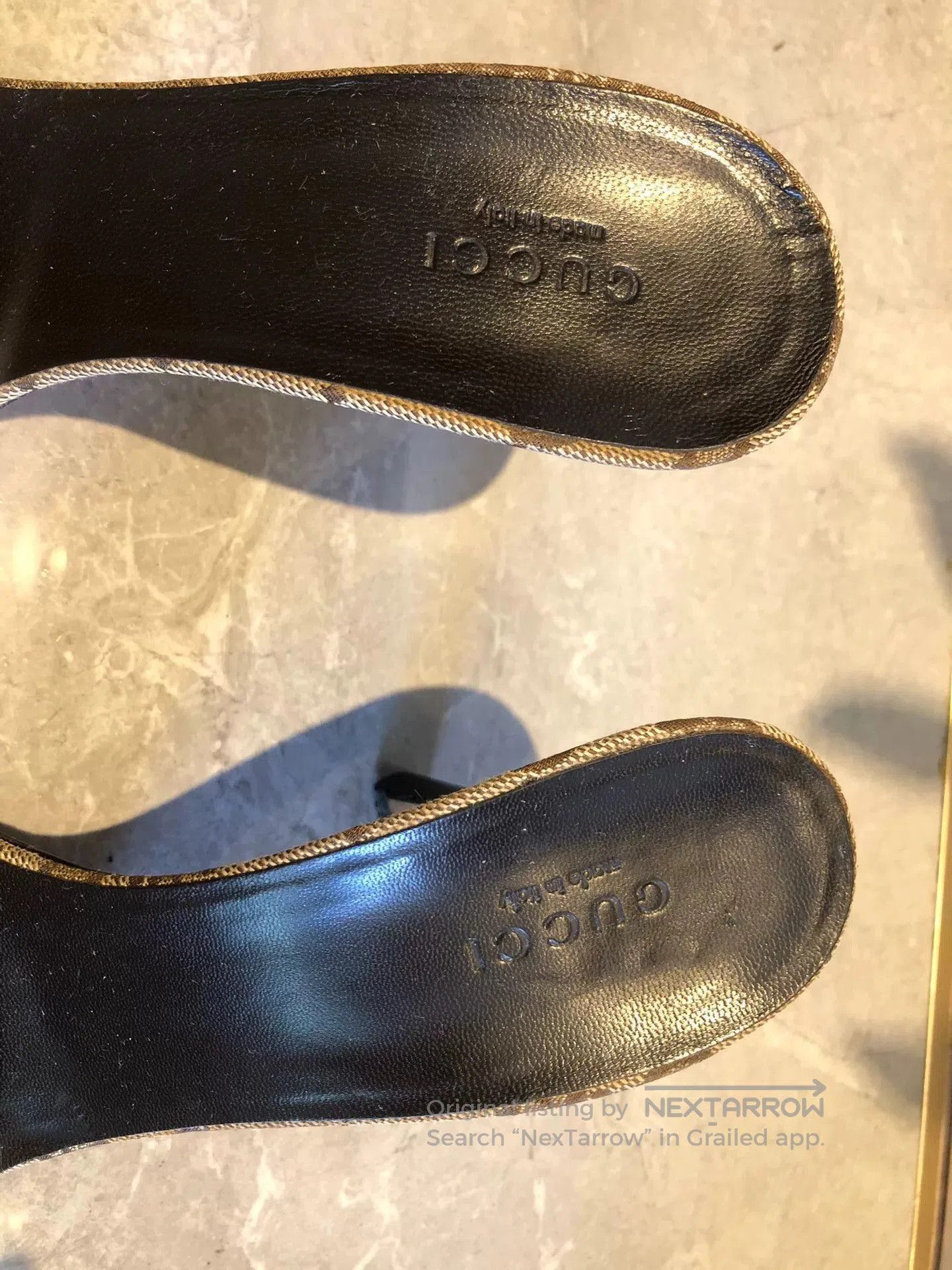 Gucci Gucci Classic Shield Heel Sandals. Size US 5.5 / IT 35.5 - 4 Thumbnail