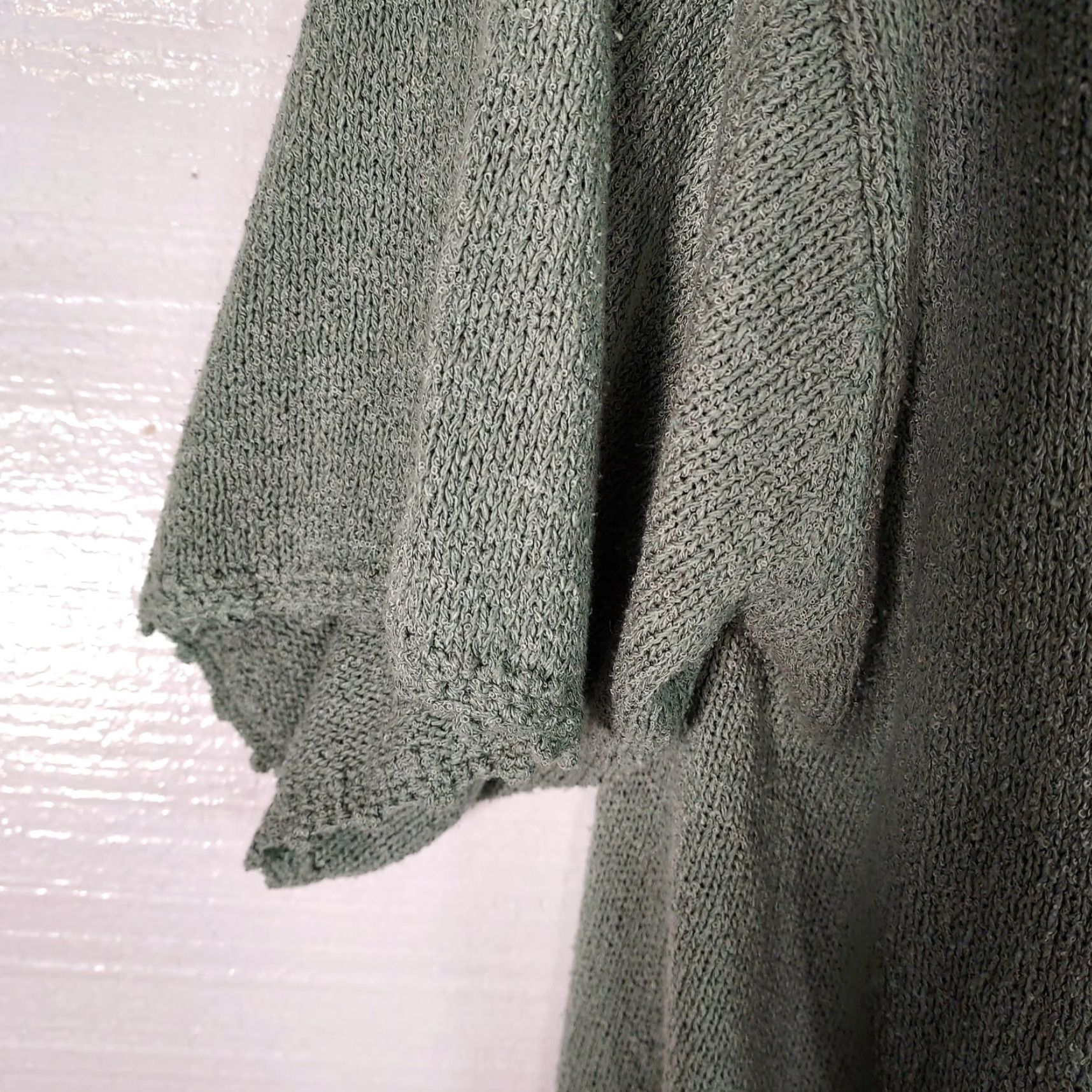 Vintage VINTAGE Milano Design Group Women's 1X Plus Button Green Sweater Cardigan Silk Blend Solid Knit Short Sleeve 60% Silk Mens? Wait. Size XL / US 12-14 / IT 48-50 - 4 Thumbnail