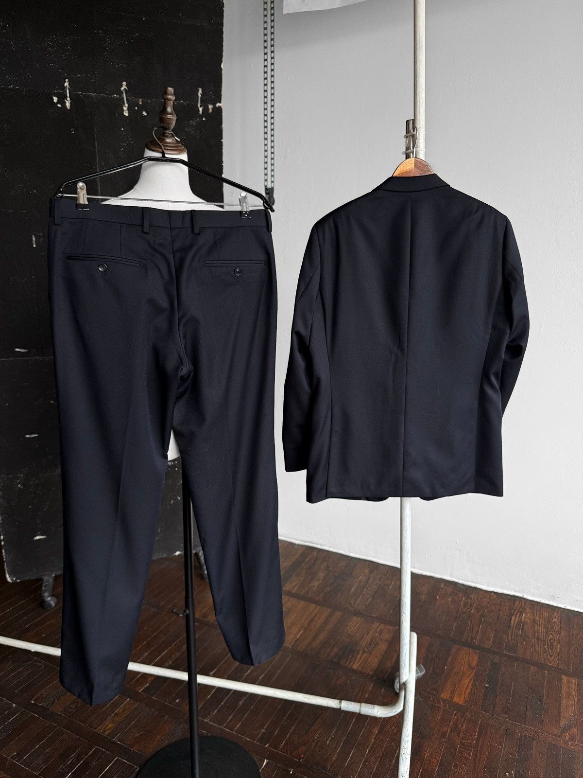 Designer × Oscar Jacobson Oscar Jacobson Mens Blue Suit Blazer Jacket Trouser Pants Size 40L - 5 Thumbnail