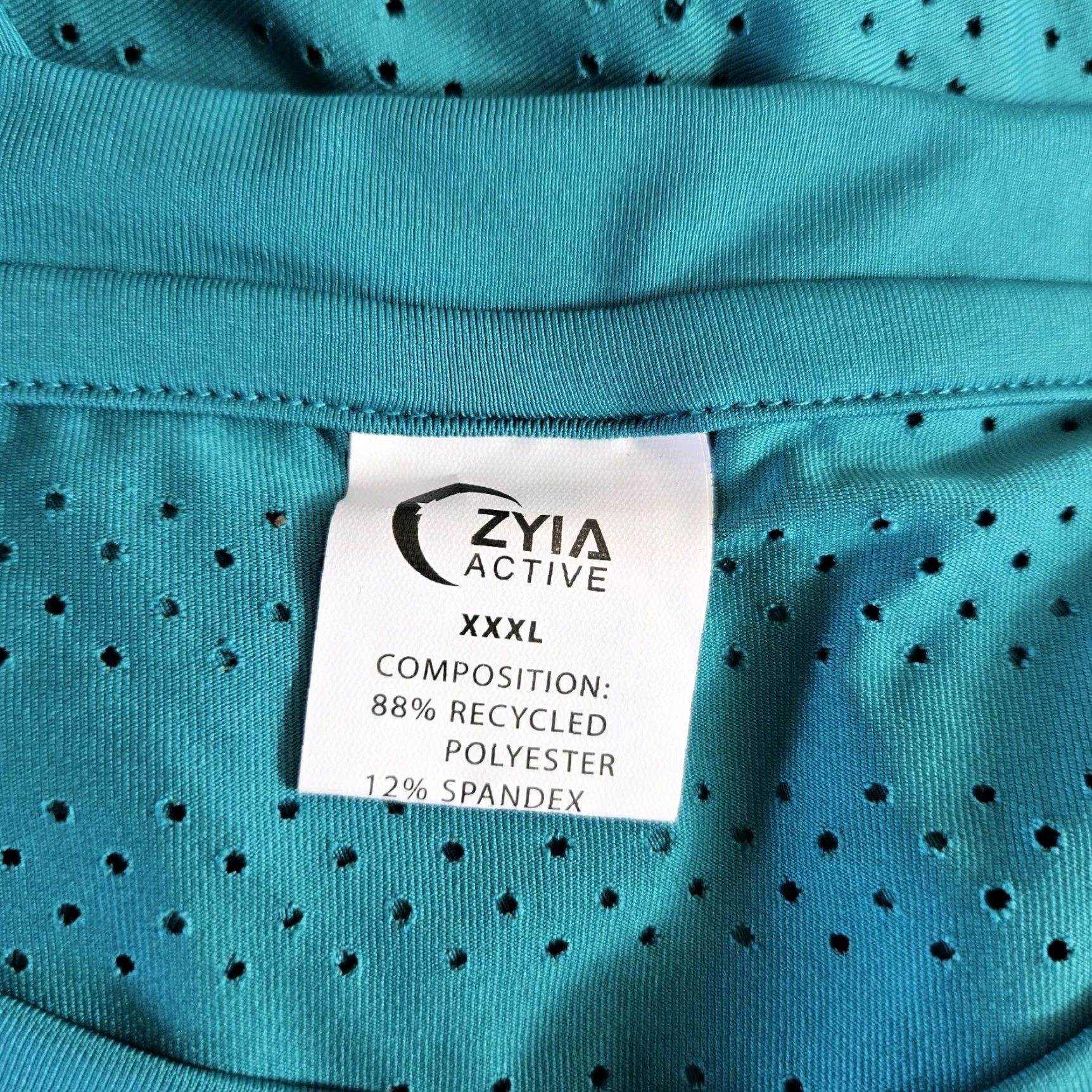 Altea Zyia Womens Chill Perforated Top 3XL Teal Long Sleeve Shirt Womens 3XL Zyia Chill Perforated Top Size XXL / US 16-18 / IT 52-54 - 4 Thumbnail