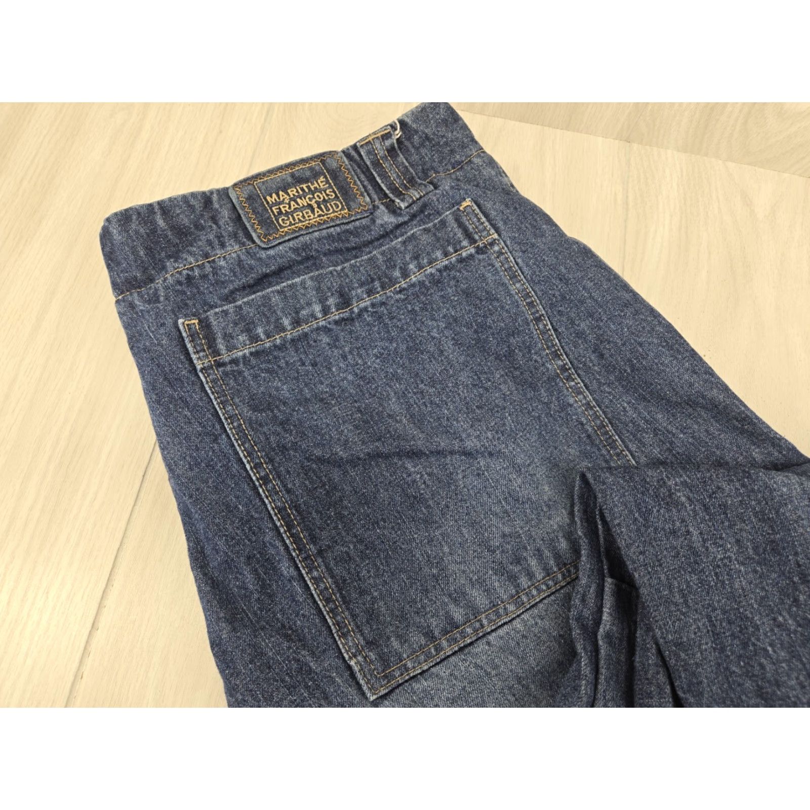 Vintage VINTAGE Girbaud Shuttle Pant Jean 42x34 Denim Jeans Men 42 34 Blue Belt Strap Rave Cargo Tape Distressed Size US 42 / EU 58 - 3 Thumbnail