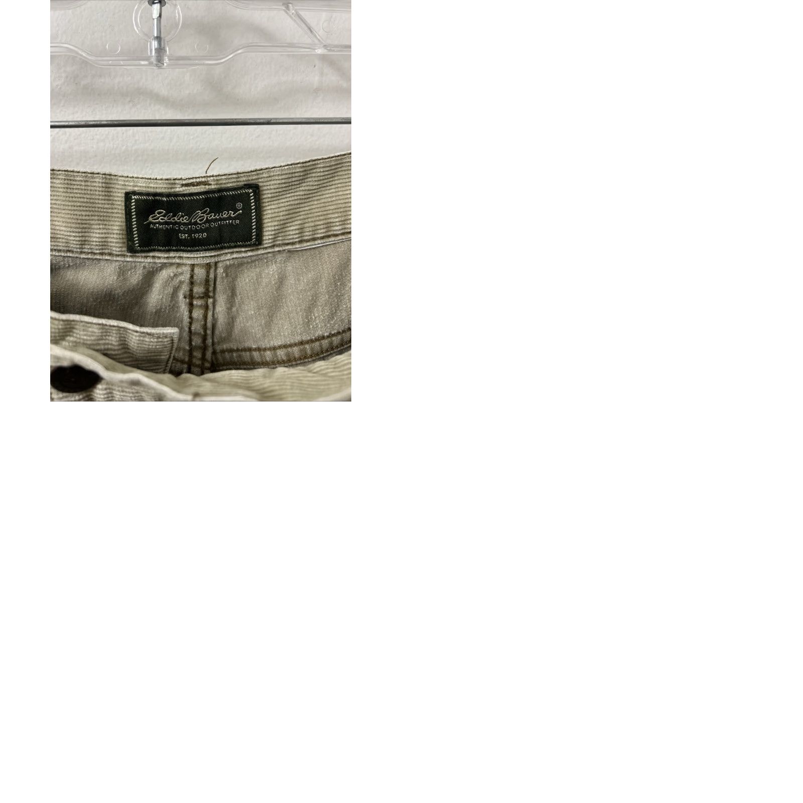 Eddie Bauer VINTAGE Eddie Bauer Pants Mens 30x28 Corduroy Tan Straight Leg 100% Cotton YKK Button Zip Front 5-Pocket Design Leather Patch Size US 30 / EU 46 - 9 Thumbnail