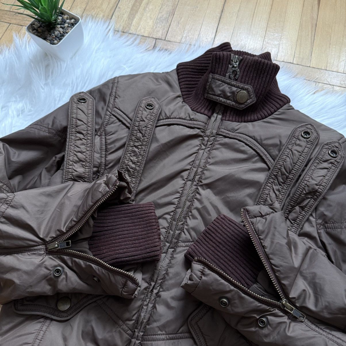 If Six Was Nine 📌 Crazy Avant Garde Y2K MNG Vintage Cropped Bomber Jacket Size M / US 6-8 / IT 42-44 - 12 Thumbnail
