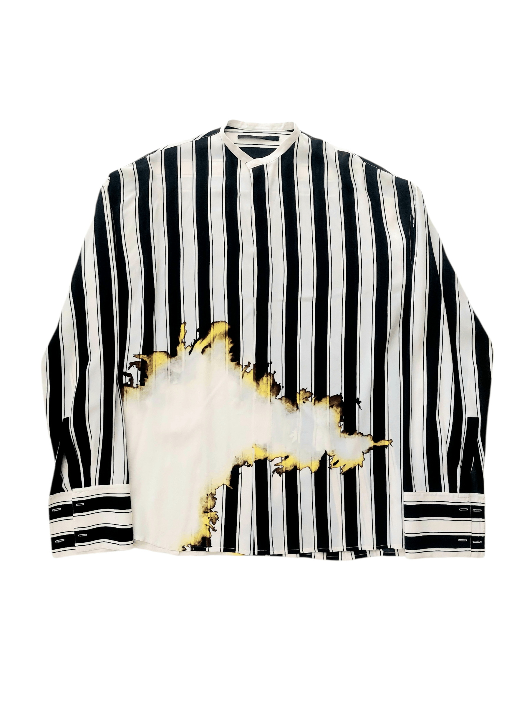 Haider Ackermann Haider Ackermann SS 2017 Striped Flame Print Silk Shirt Size US S / EU 44-46 / 1 - 9 Thumbnail