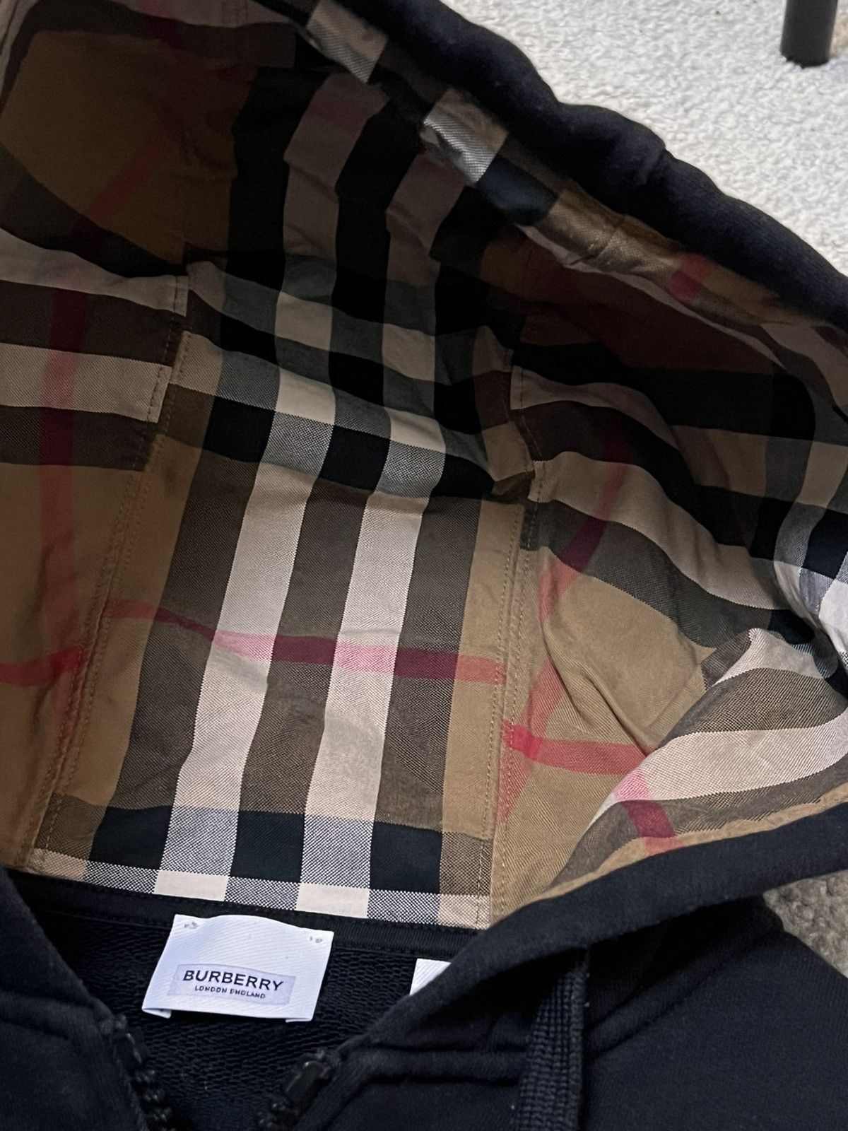 Burberry Burberry “Hove” Check Hood Embroidery Logo Zip Hoodie Size US M / EU 48-50 / 2 - 9 Thumbnail