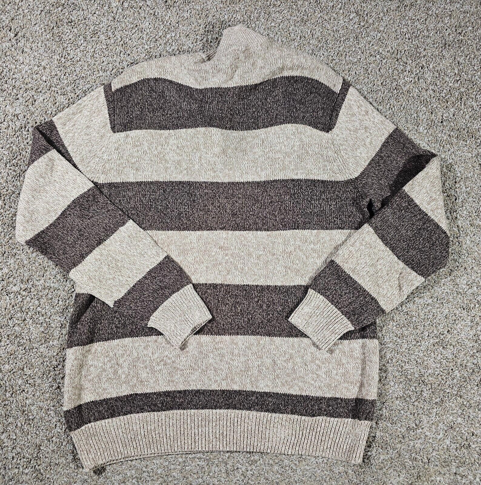 Chaps Chaps 2XLT Cog Twist Pullover Sweater 1/4 zip Brown Stripe Size US XXL / EU 58 / 5 - 7 Thumbnail