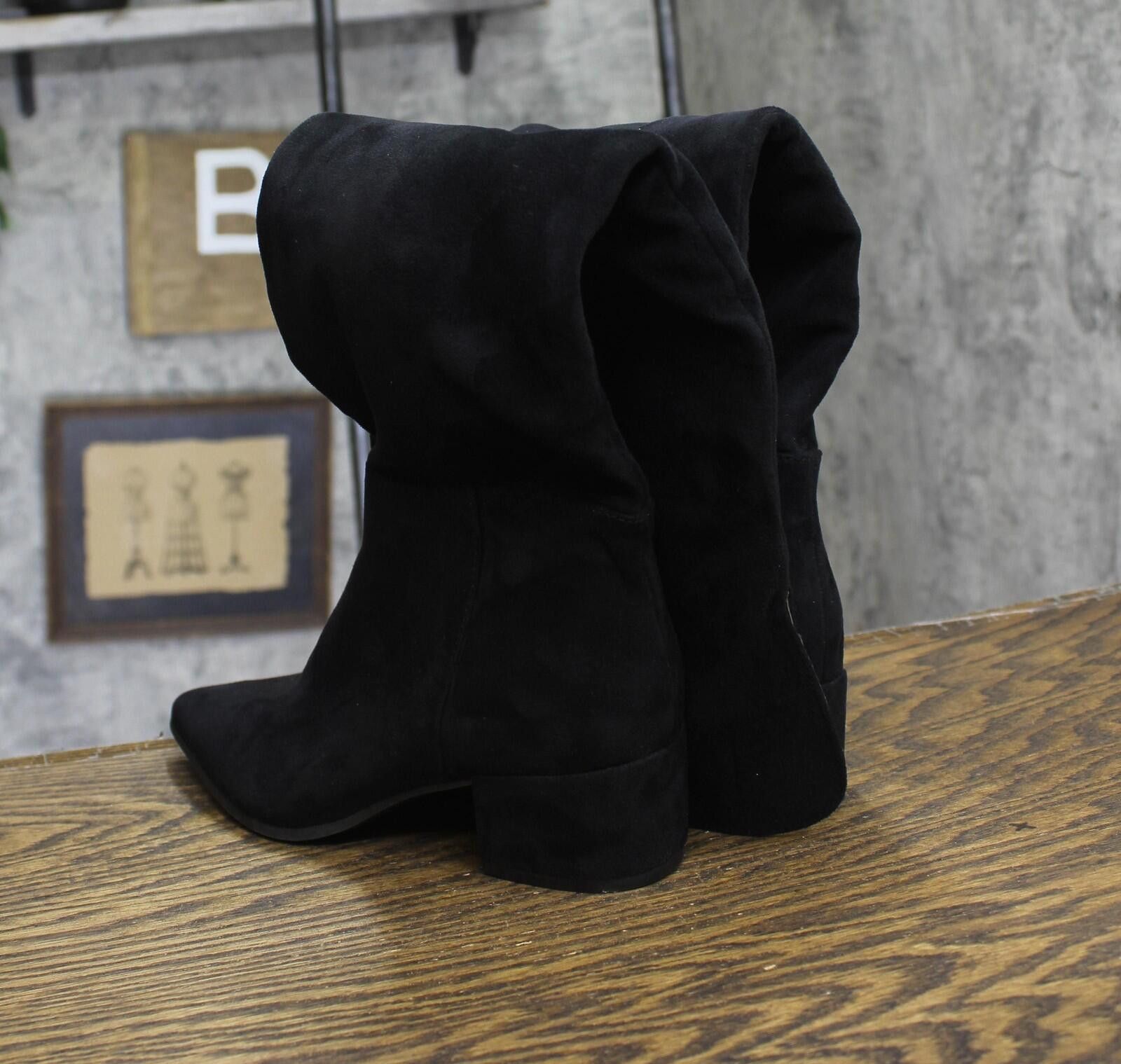 Other New On 34th Womens Boots 10019655400 Black Microsuede 5m Size US 5 / IT 35 - 3 Thumbnail