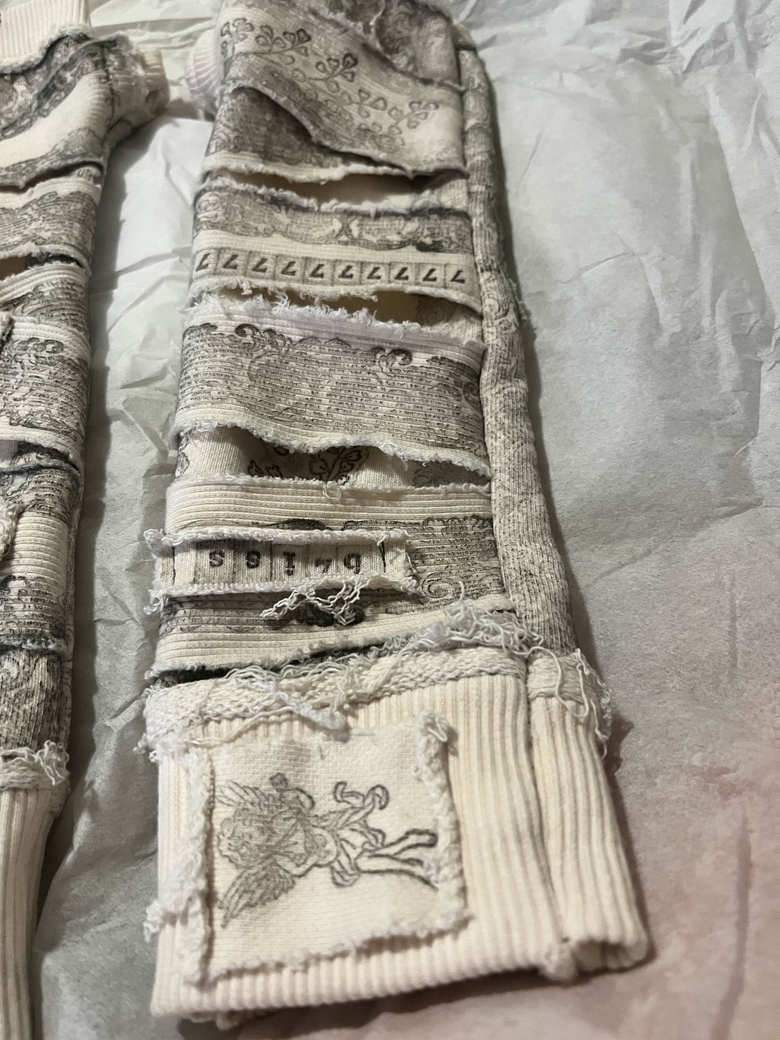 Designer × Japanese Brand stanped bandage gloves (beige) Size ONE SIZE - 3 Thumbnail