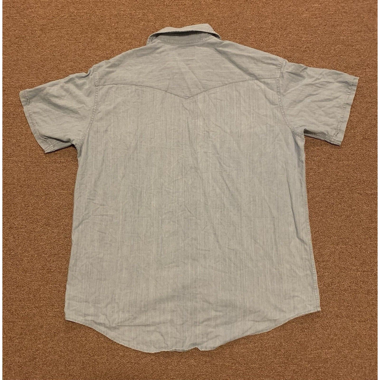 Lucky Brand Lucky Brand Dungarees Shirt Mens L Blue Cotton Button Down Size US L / EU 52-54 / 3 - 4 Thumbnail