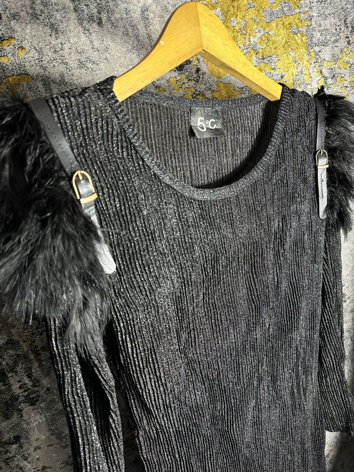 Japanese Brand PLEATED FUR MOHAIR LONG SLEEVE ISSEY MIYAKE KMRII LGB STYLE Size US XXS / EU 40 - 5 Thumbnail