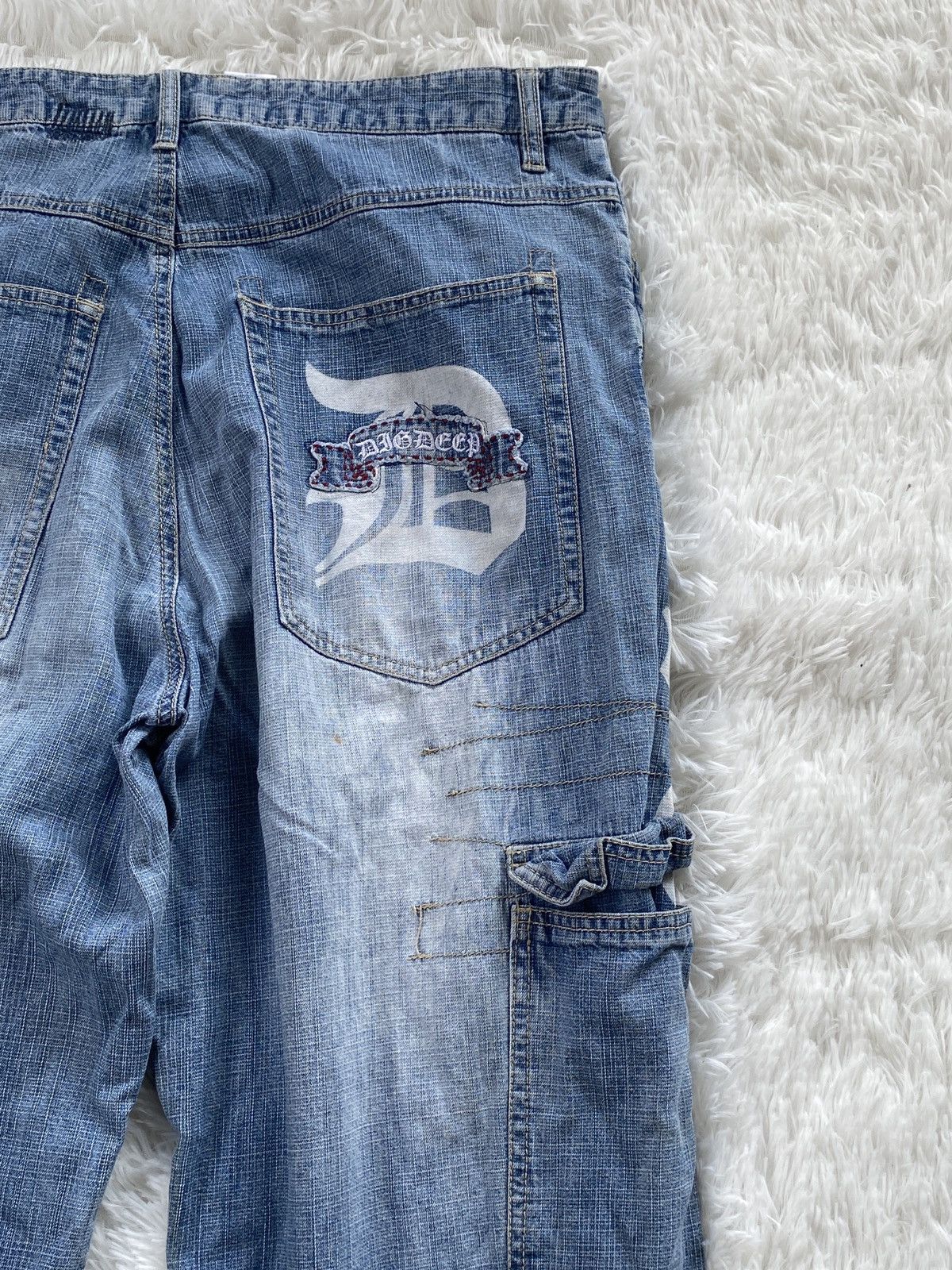 Vintage 90’s Skate Culture 🔥 Dig Deep🔥Cargo Baggy Jeans Size US 36 / EU 52 - 15 Thumbnail