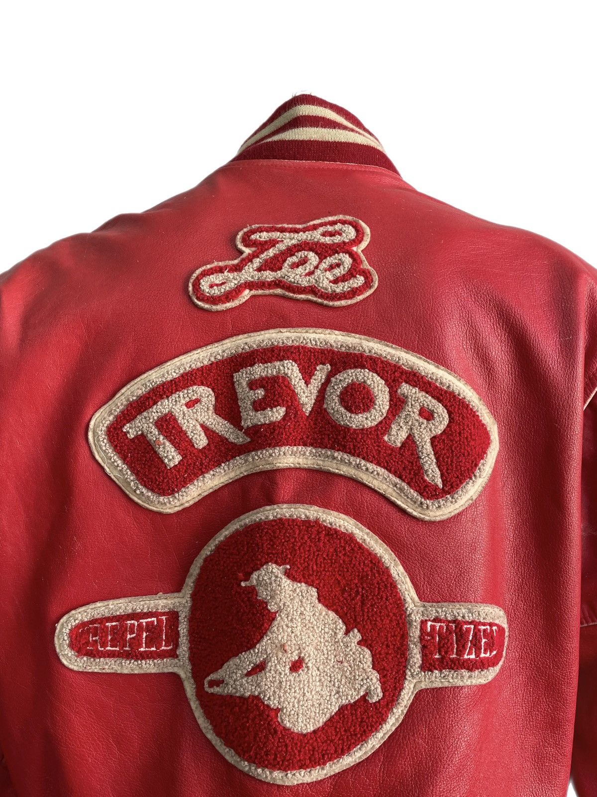 Lee Vintage retro leather lee storm rider Trevor varsity jacket Size US M / EU 48-50 / 2 - 8 Thumbnail