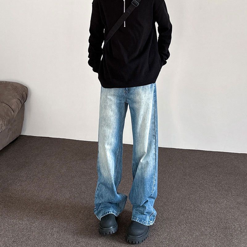 Japanese Brand × Jean High street washed distressed cleanfit loose jeans for men Size US 32 / EU 48 - 3 Thumbnail