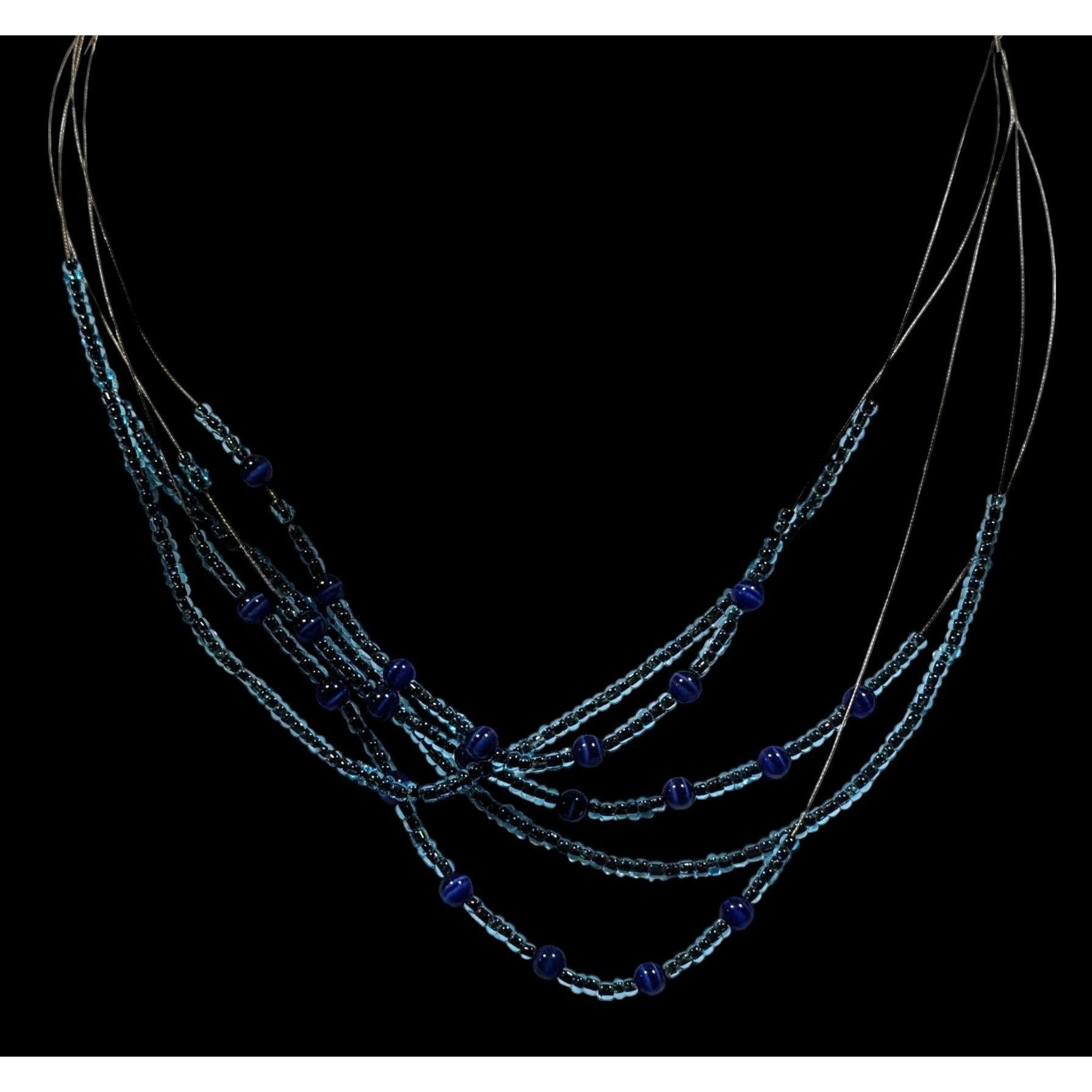 Other Casual Multilayer Blue Glass Beaded Necklace Size ONE SIZE - 5 Thumbnail