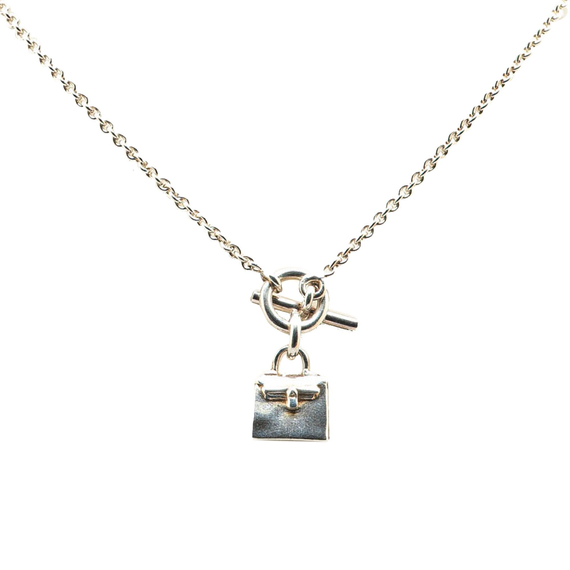 Hermes Hermès Sterling Silver Amulets Kelly Pendant Necklace Silver Size ONE SIZE - 1 Thumbnail
