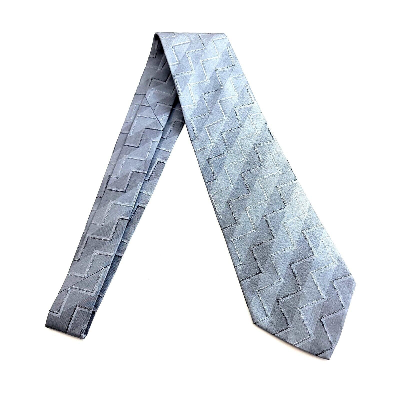 Jones New York Jones New York Gray Zig Zag Striped Woven Short Silk Tie Size ONE SIZE - 6 Thumbnail