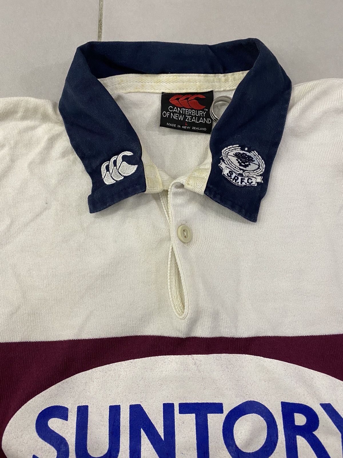 Canterbury of New Zealand × Vintage Rare vtg 90s Canterbury Suntory Sungoliath rugby jersey Size US L / EU 52-54 / 3 - 4 Thumbnail