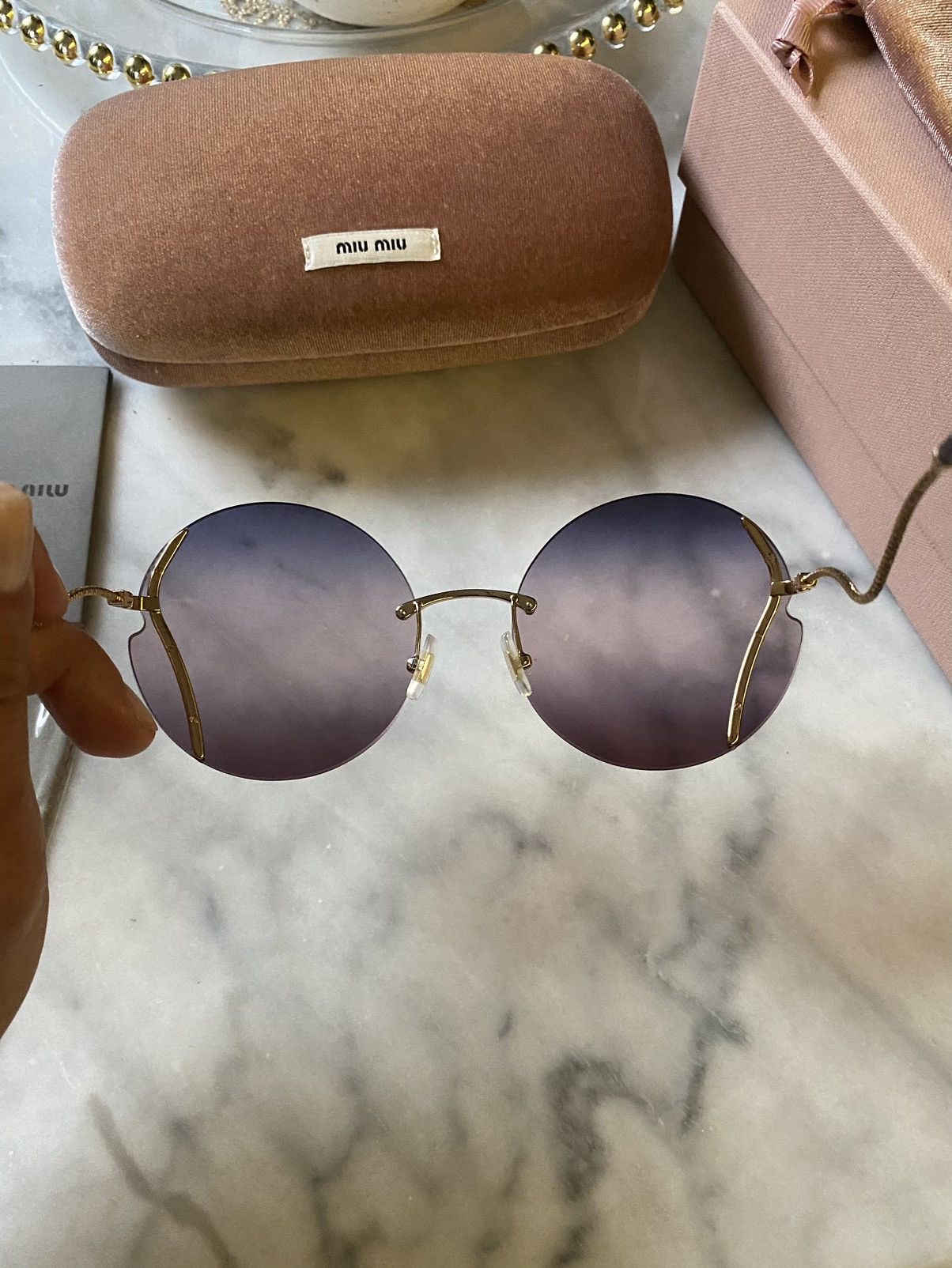 Miu Miu Miu Miu oversized sunglasses Size ONE SIZE - 7 Thumbnail