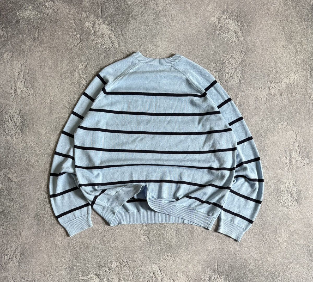 Lacoste × Vintage Lacoste 10size striped blue knitwear sweater jumper pullover Size US XXL / EU 58 / 5 - 12 Thumbnail