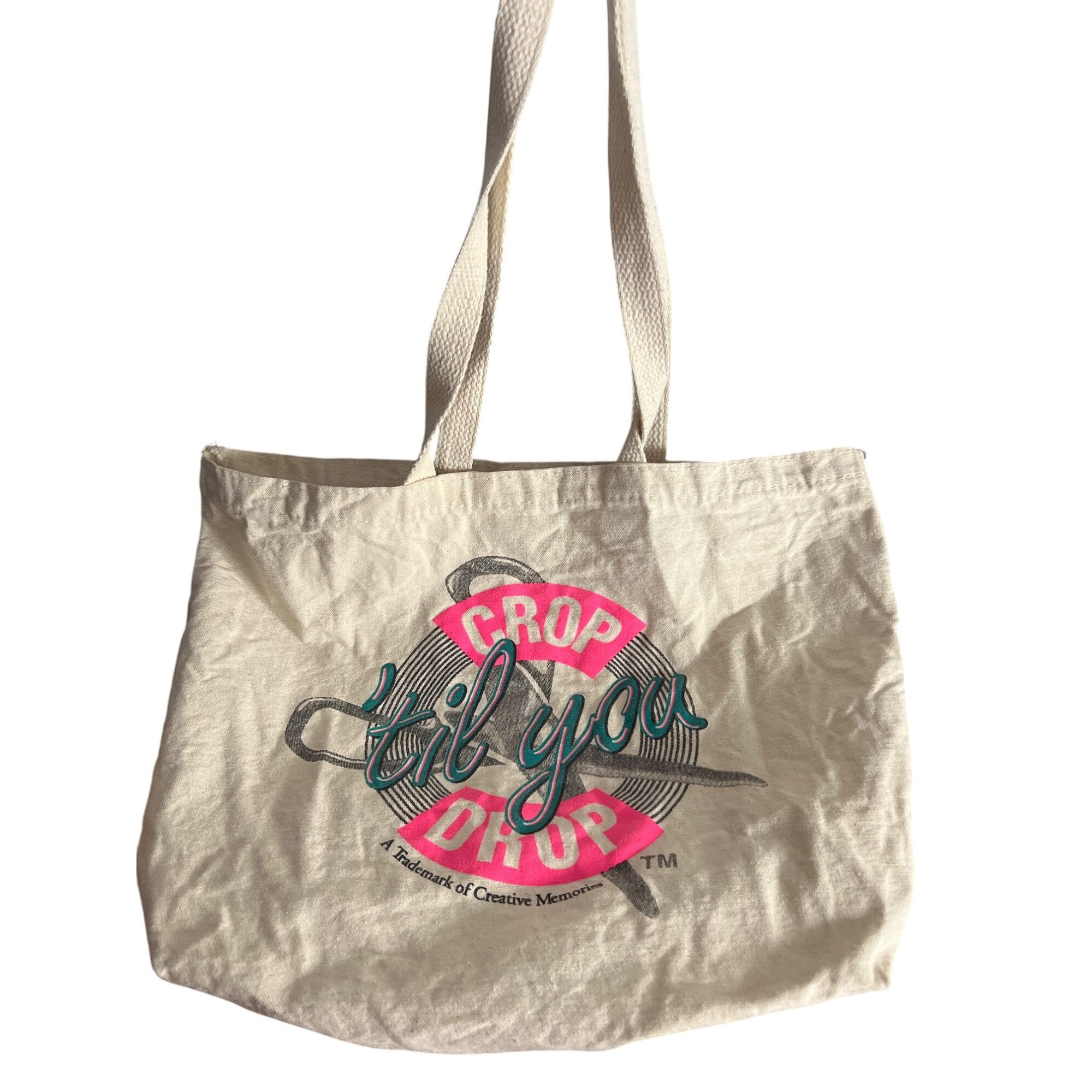 Other Vintage Y2K Creative Memories Crop Til You Drop Canvas Tote Size ONE SIZE - 1 Thumbnail