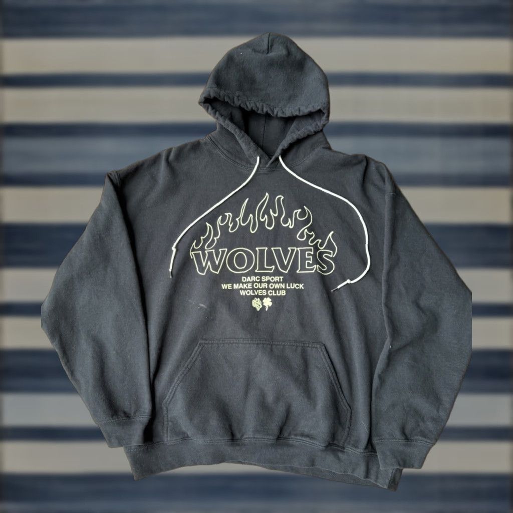Darc Sport Darc Sport Wolves Bodybuilding Club Men Hoodie Sweatshirt L Black Embroidered Logo Gym & Training Pullover Size US L / EU 52-54 / 3 - 1 Thumbnail