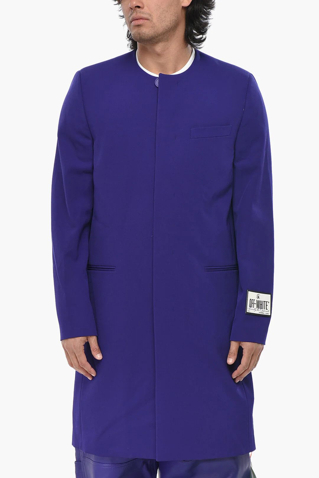 Off-White og1mm0426 Wool Coat in Purple Size US M / EU 48-50 / 2 - 1 Thumbnail