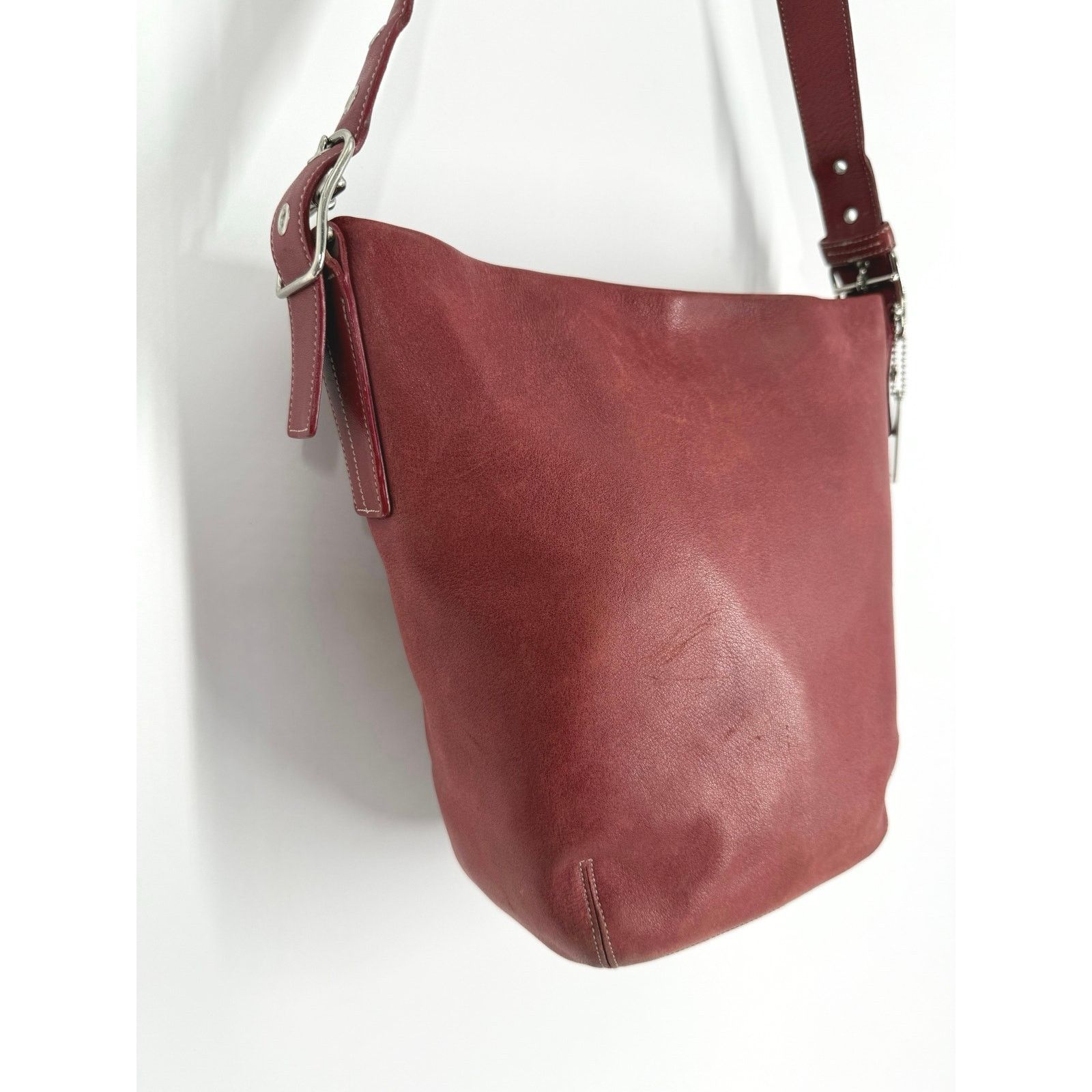 Coach Vintage COACH Legacy Soho Soft Red Leather Bucket Bag 9186 Size ONE SIZE - 10 Thumbnail