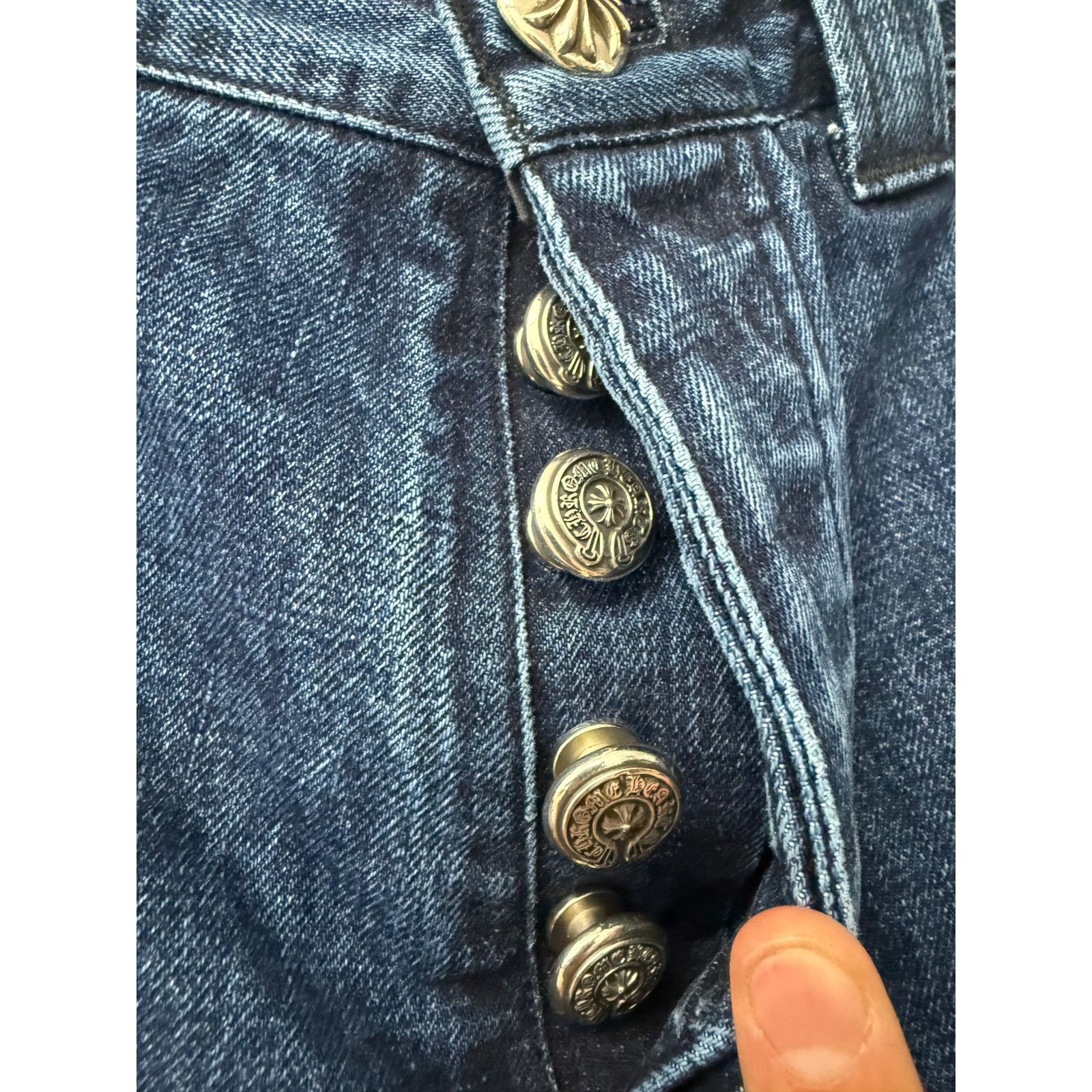 Chrome Hearts Chrome Hearts "Indigo Blue" Carpenter Jeans Size US 27 - 6 Thumbnail