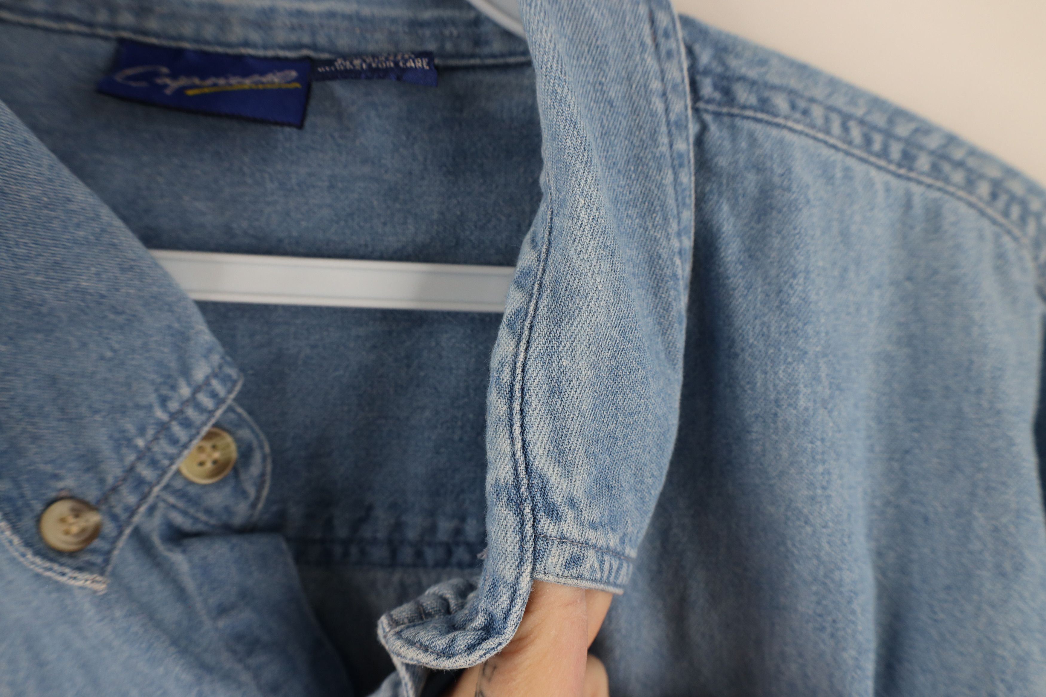 Vintage Vintage 90s Streetwear Short Sleeve Denim Jean Button Shirt Size US XXL / EU 58 / 5 - 9 Thumbnail