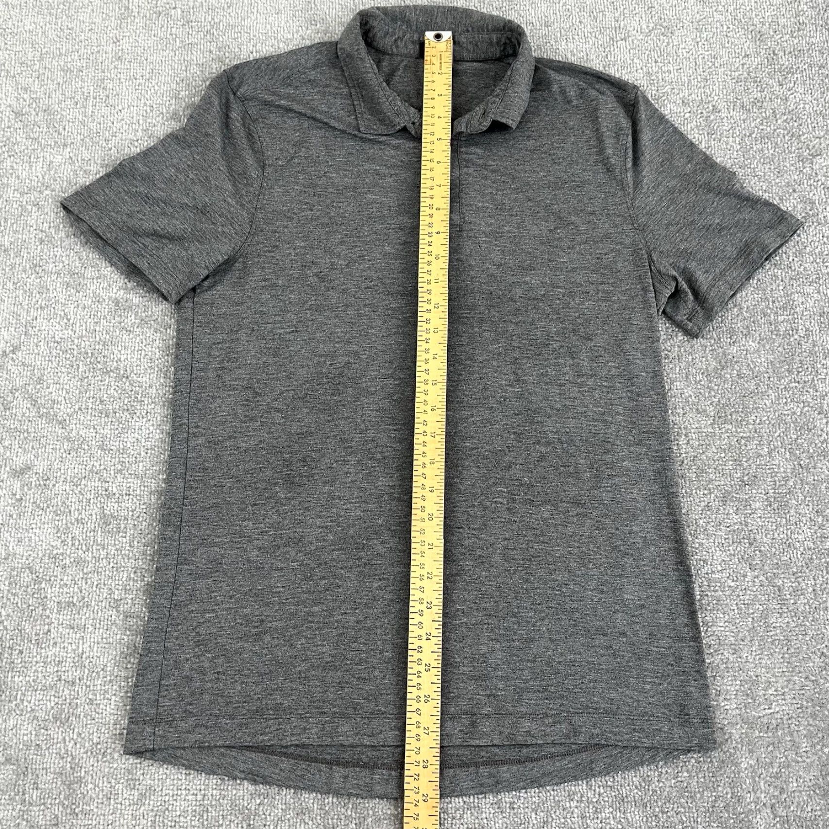 Lululemon LULULEMON Polo Shirt Mens Medium Gray Golf Casual Performance Sport Preppy S/S Shirt Size US M / EU 48-50 / 2 - 5 Thumbnail
