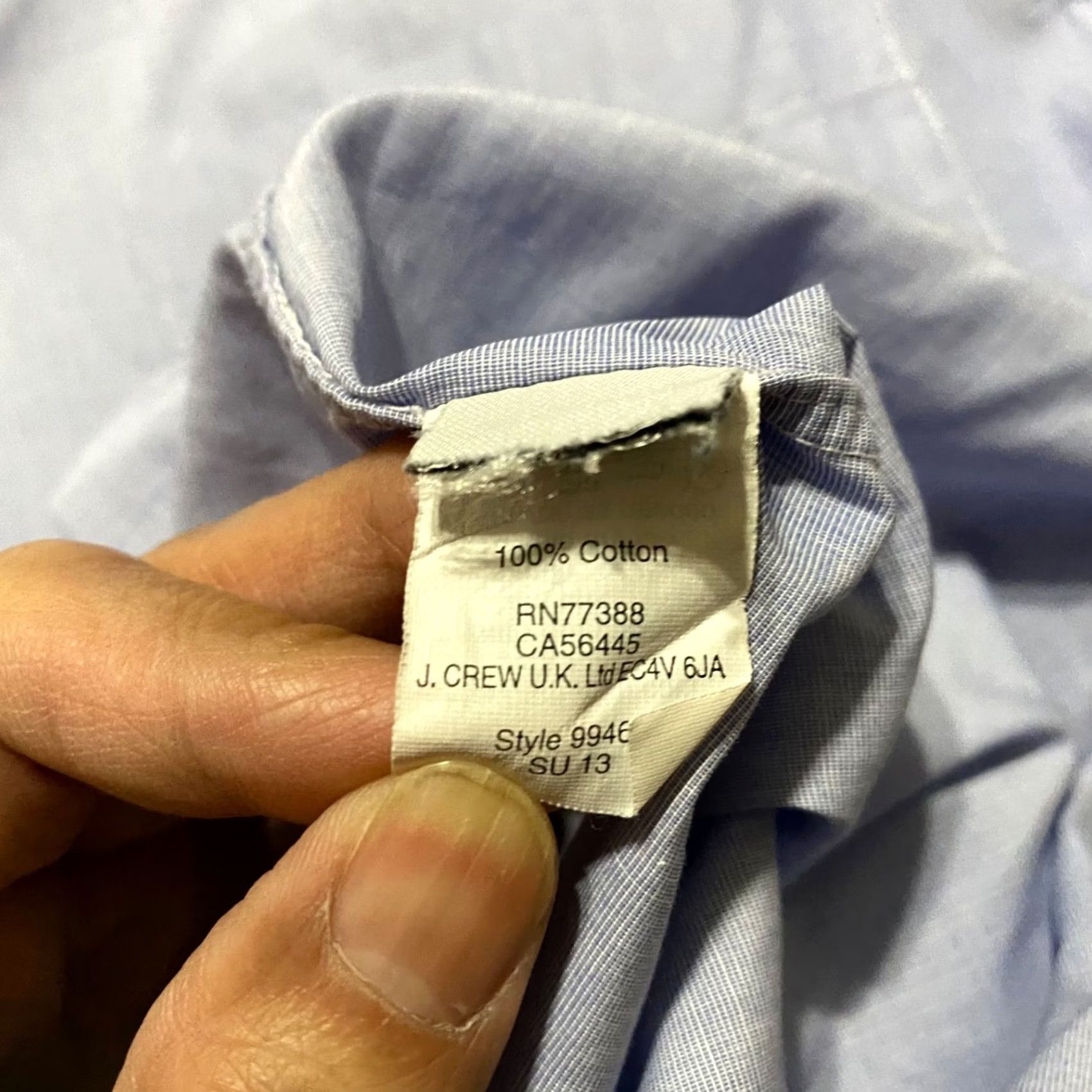 J.Crew J.CREW Ludlow Button-Up Shirt XL Blue Cotton Spandex Regular Mens Modern Classic Size US XL / EU 56 / 4 - 4 Thumbnail
