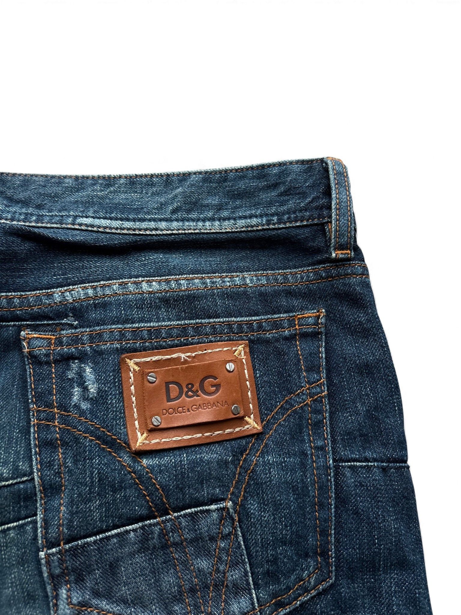 Dolce & Gabbana D&G Dolce Gabbana Patchwork Jeans distressed faded y2k Size US 33 - 7 Thumbnail