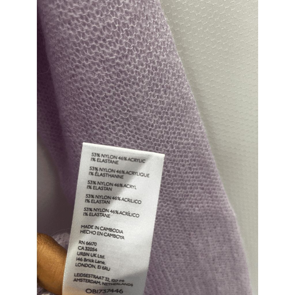 Urban Outfitters Urban Outfitters Womens Tunic Long Sleeve Asymmetrical Knit Top Purple Small Size S / US 4 / IT 40 - 2 Thumbnail