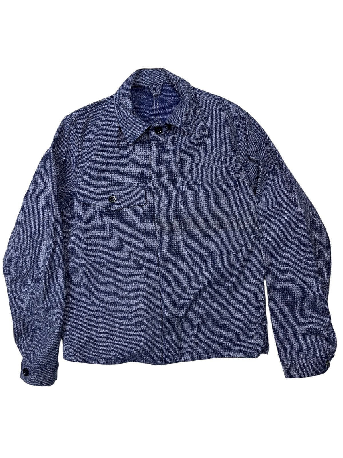 Le Laboureur Vintage 60s Sanfor Leber Jacket German Workwear Utility Size US S / EU 44-46 / 1 - 1 Thumbnail