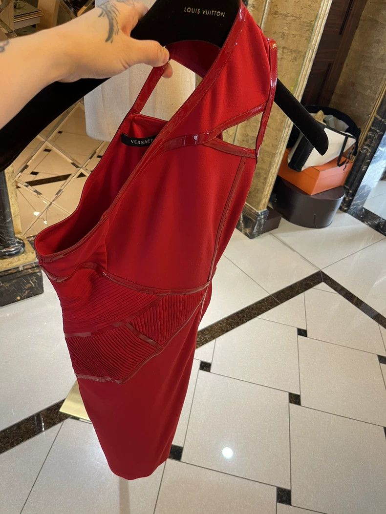 Versace Versace Openwork patchwork one-shoulder dress dress Size M / US 6-8 / IT 42-44 - 3 Thumbnail