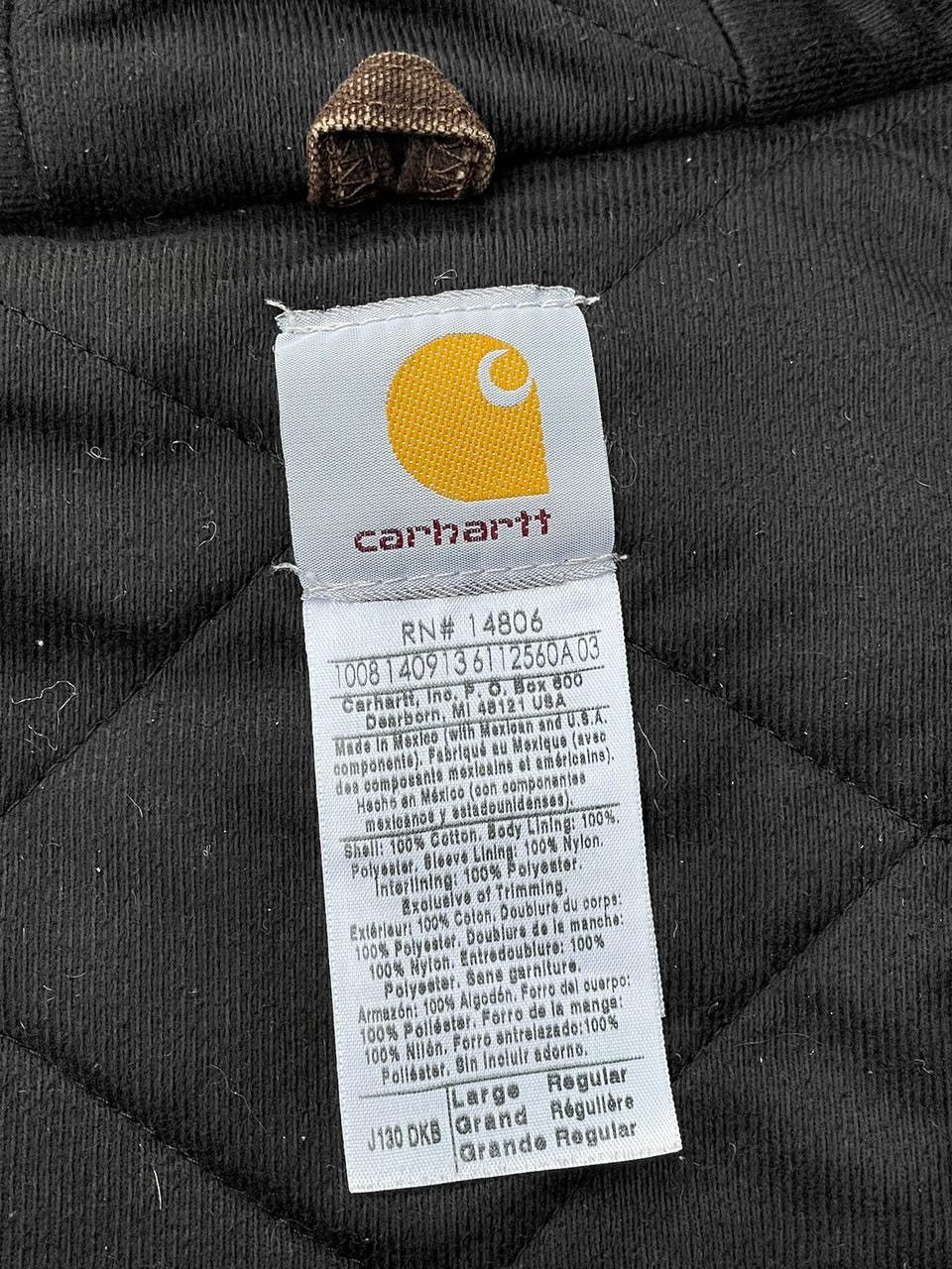 Carhartt Fadedd Dark Brown Carhartt Hooded Active Jacket J130-DKB Size US L / EU 52-54 / 3 - 3 Thumbnail