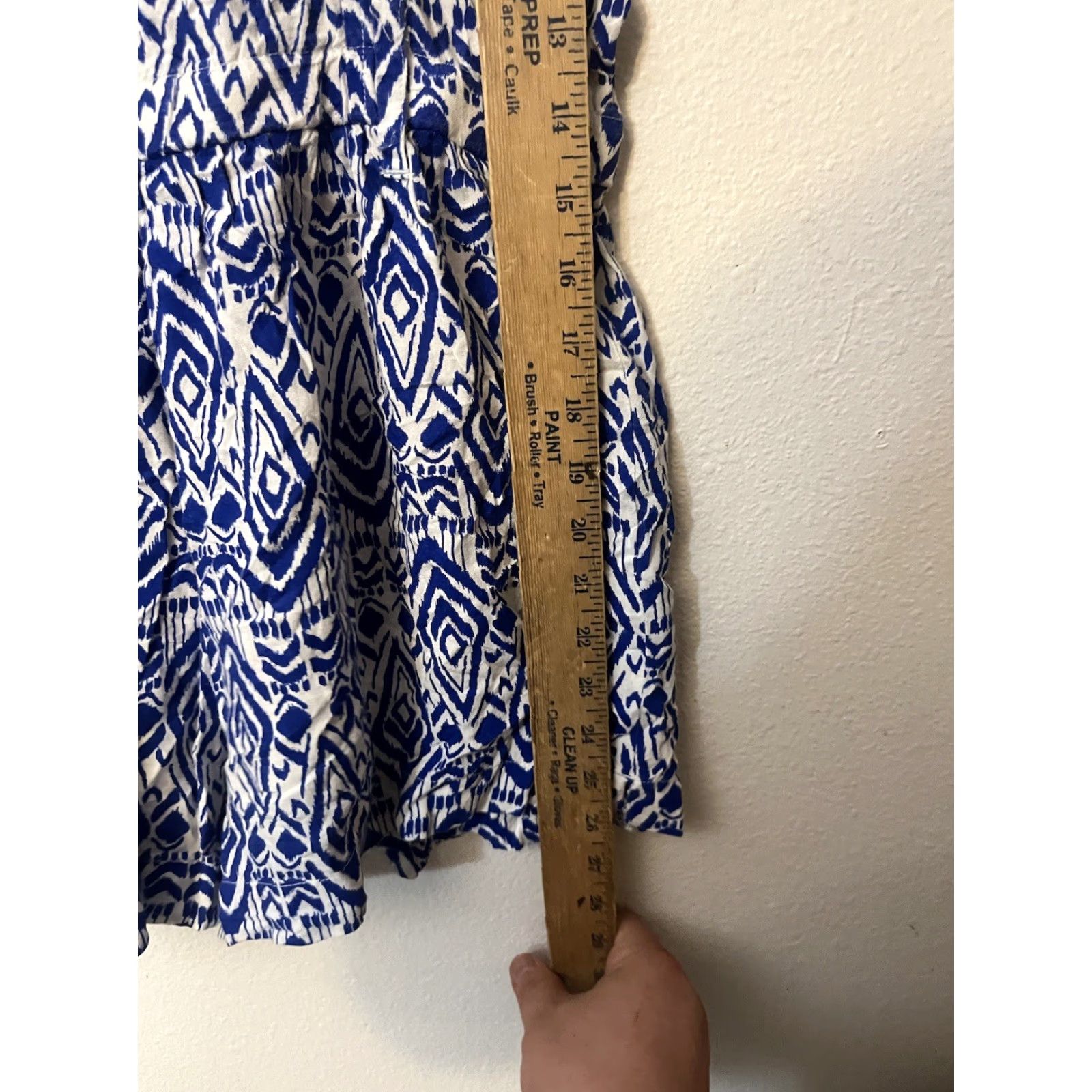 American Eagle Outfitters VINTAGE American Eagle Outfitters Romper Womens XS Blue Bohemian Geometric Spaghetti Straps Adjustable One-Piece Size 26" / US 2 / IT 38 - 4 Thumbnail