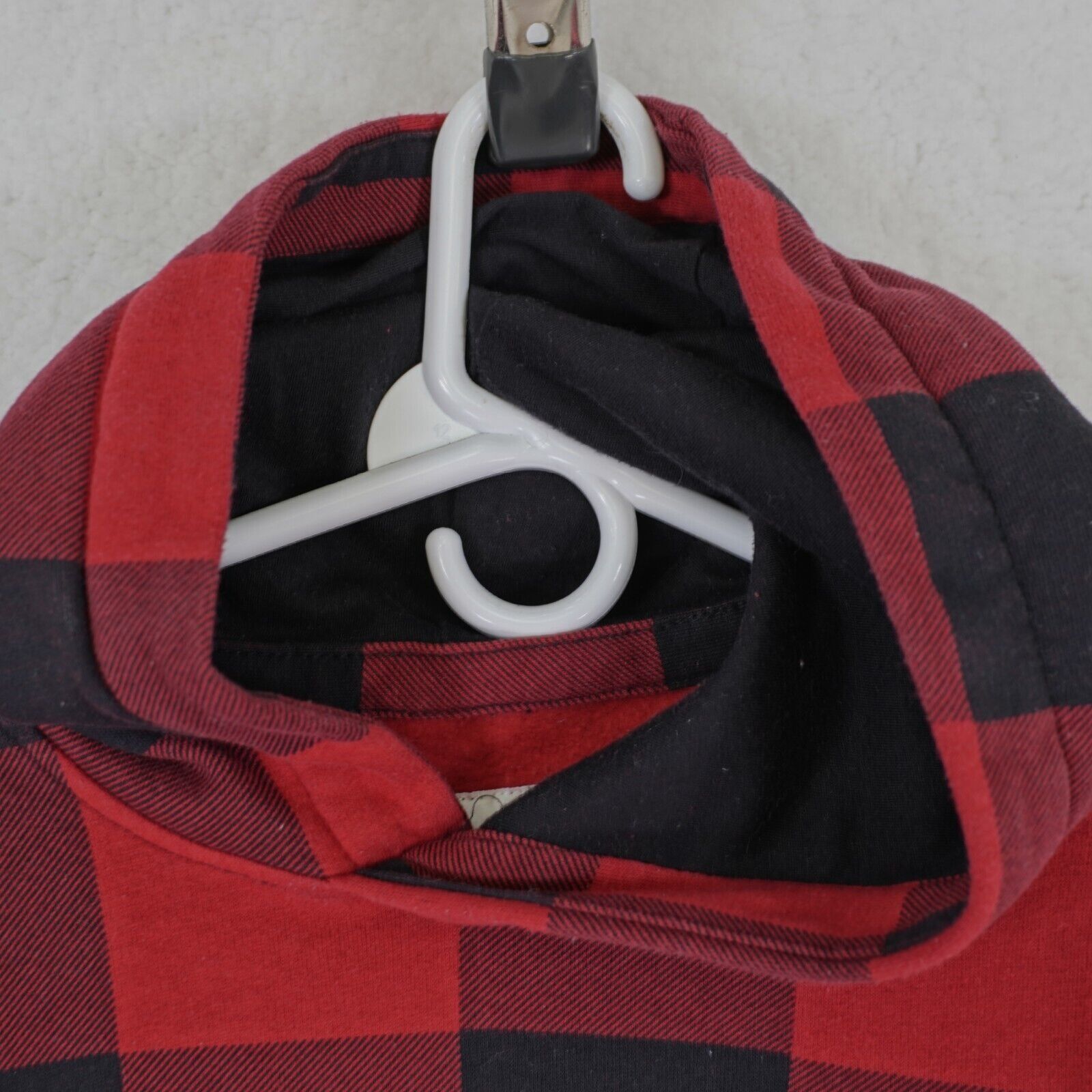 Abercrombie & Fitch Abercrombie Kids 15/16 Hooded Sweater Red Black Plaid Size XS / US 0-2 / IT 36-38 - 4 Thumbnail