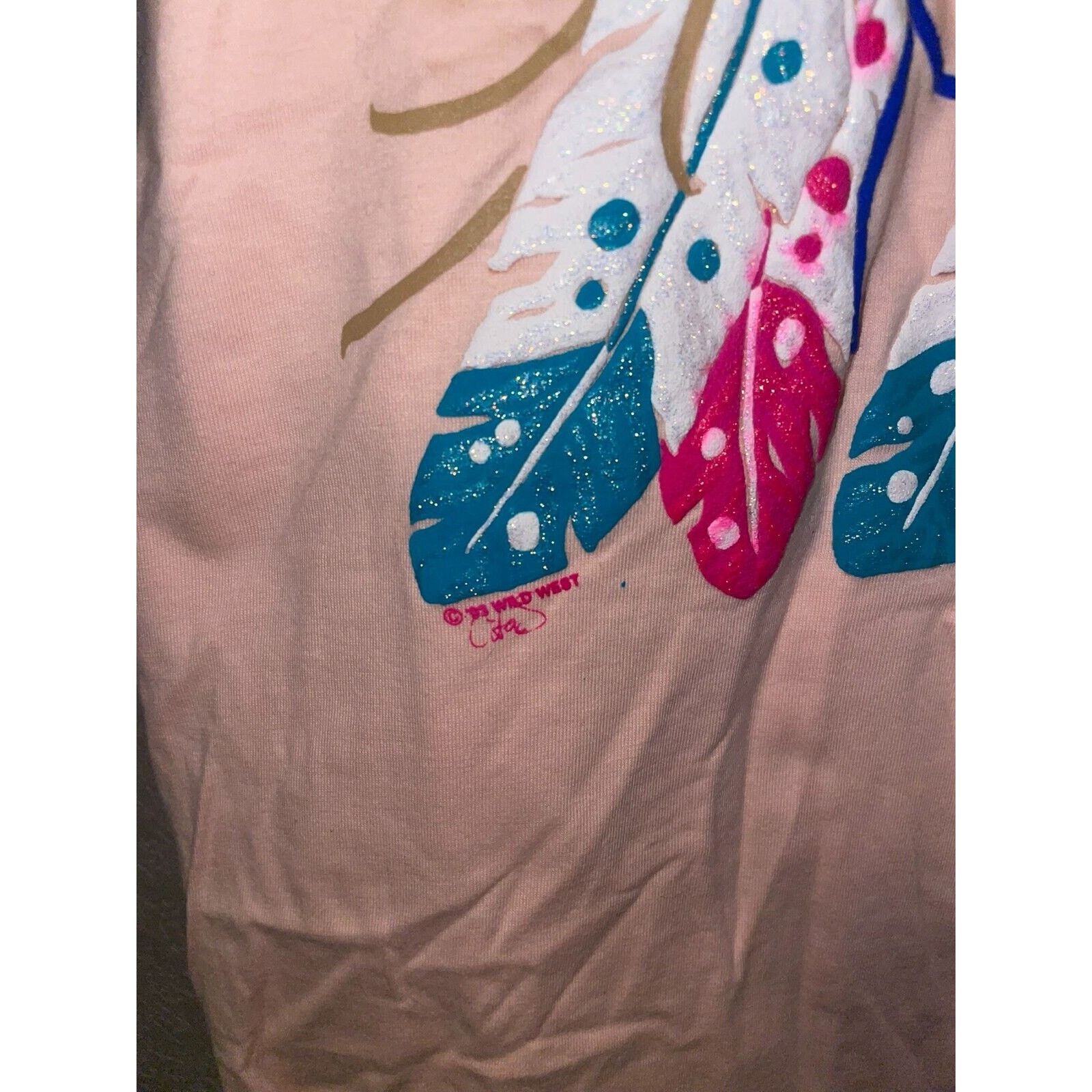 Jerzees Vintage Montana Pink Shirt Native American Feather 90s VTG L Size US L / EU 52-54 / 3 - 7 Thumbnail