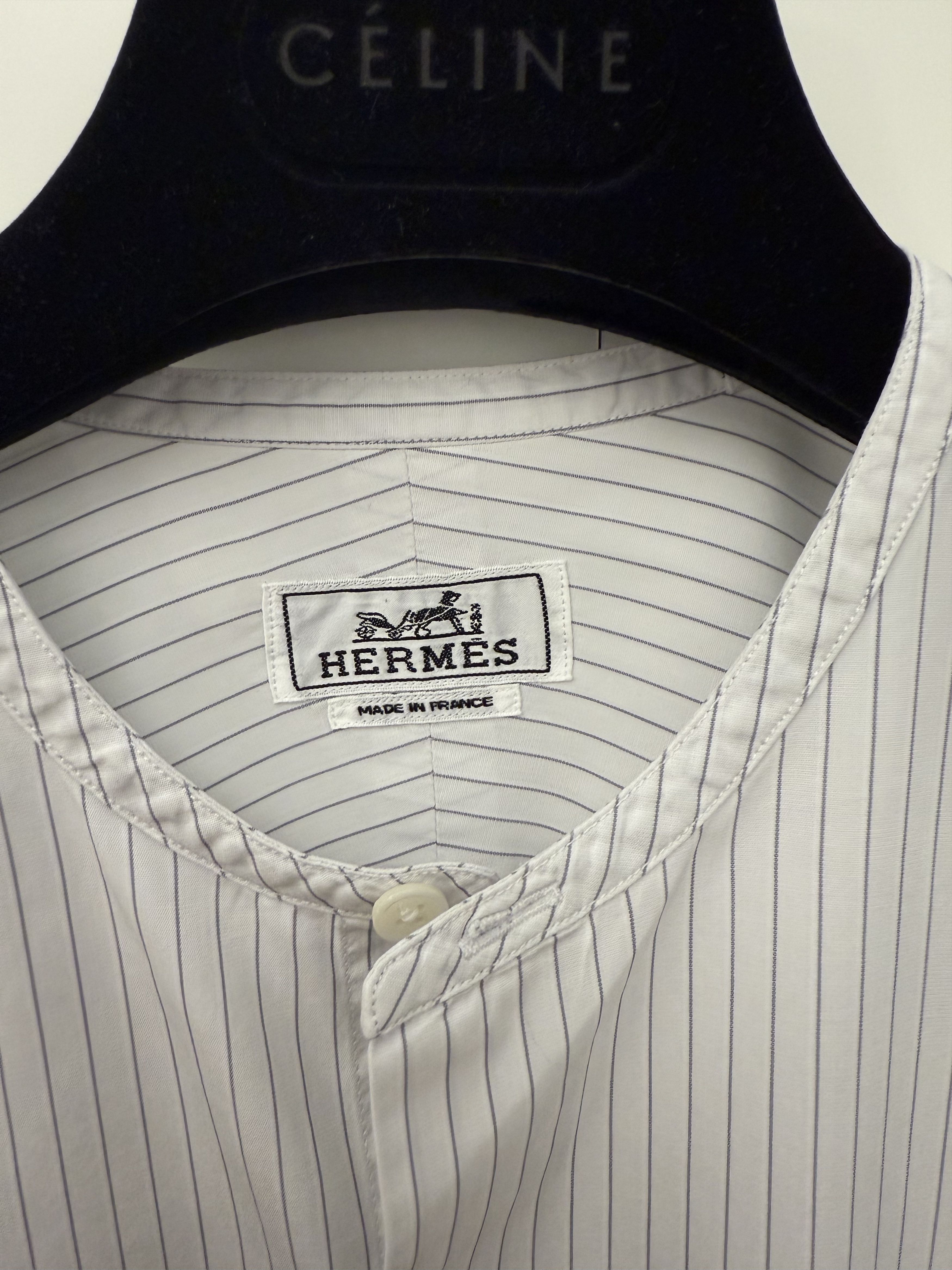 Hermes Hermès Boxy Collarless Shirt Size US M / EU 48-50 / 2 - 7 Thumbnail