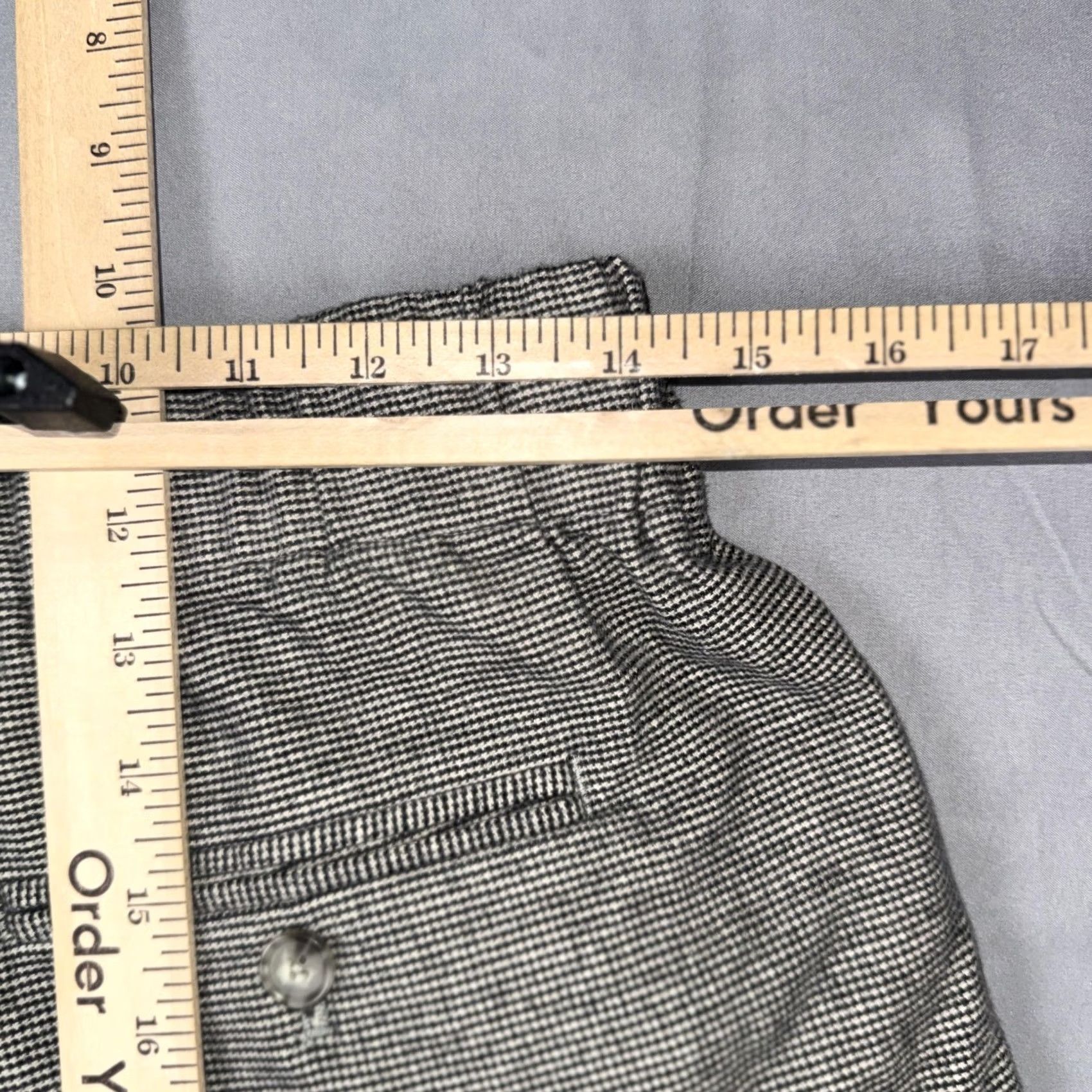 Marine Layer Marine Layer Pants Womens Small Gray Check Twill Pull On Pleated Wide Leg Size 28" / US 6 / IT 42 - 7 Thumbnail