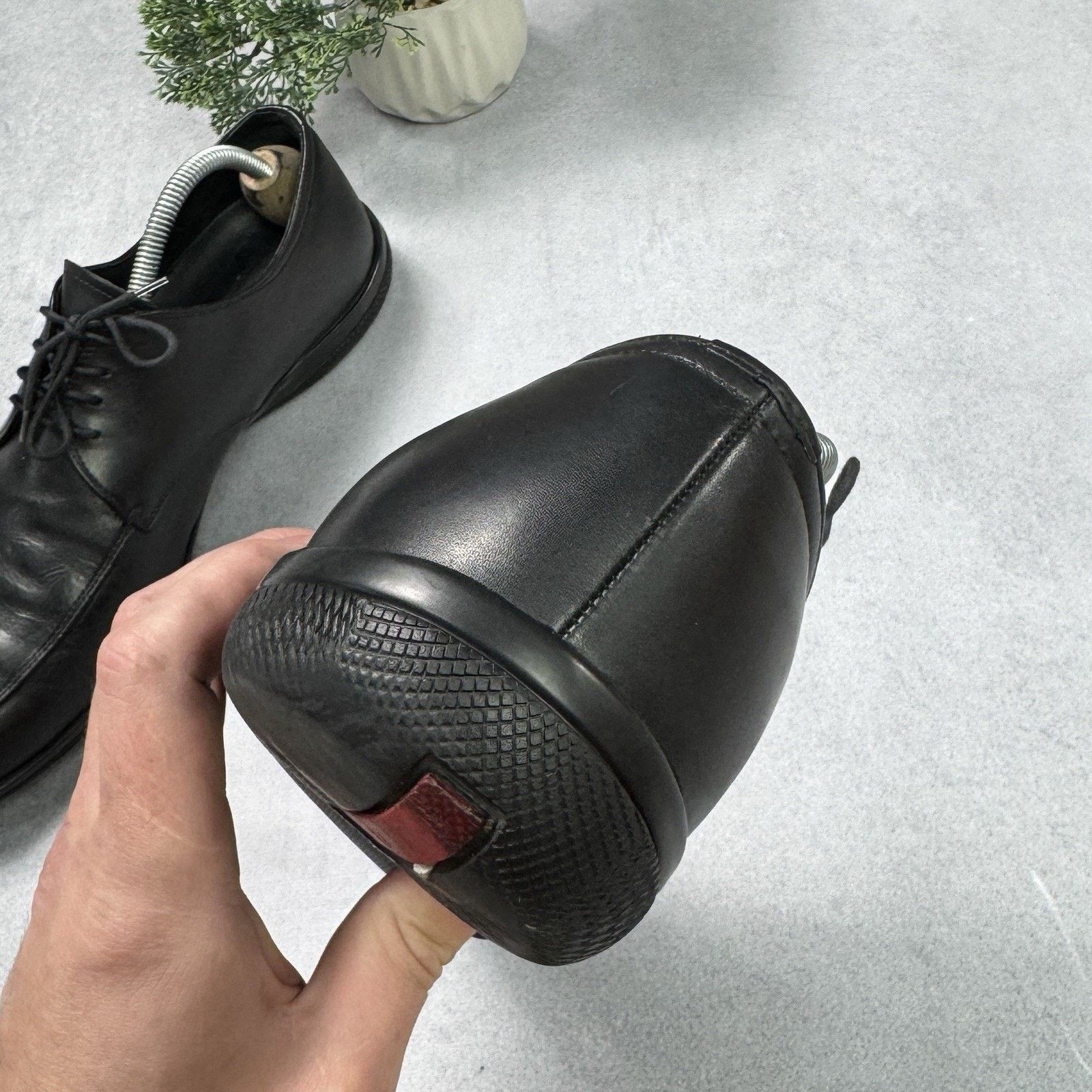Prada Prada 1217 Black Leather Men's Shoes Casual Size 8 US 9 Size US 9 / EU 42 - 20 Thumbnail