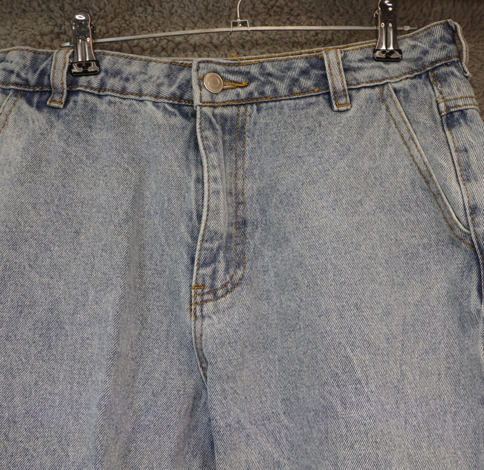 Other 12th Tribe Women Medium Blue Jeans Wide leg Tie Cuff Unique Size 32" / US 10 / IT 46 - 5 Thumbnail