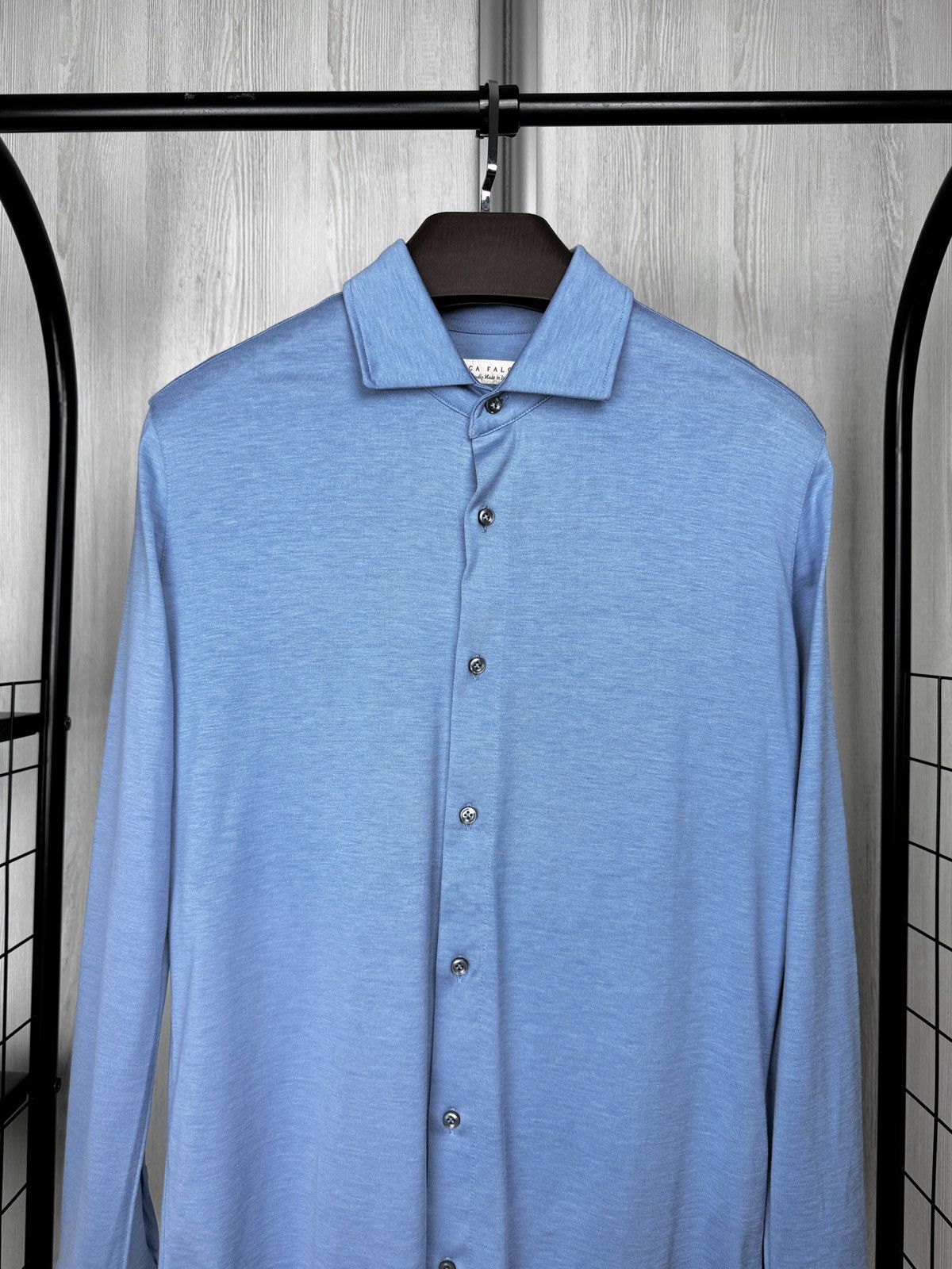 Other Luca Faloni Long Sleeve Shirt Silk-Cotton Sky Blue size S Size US S / EU 44-46 / 1 - 3 Thumbnail